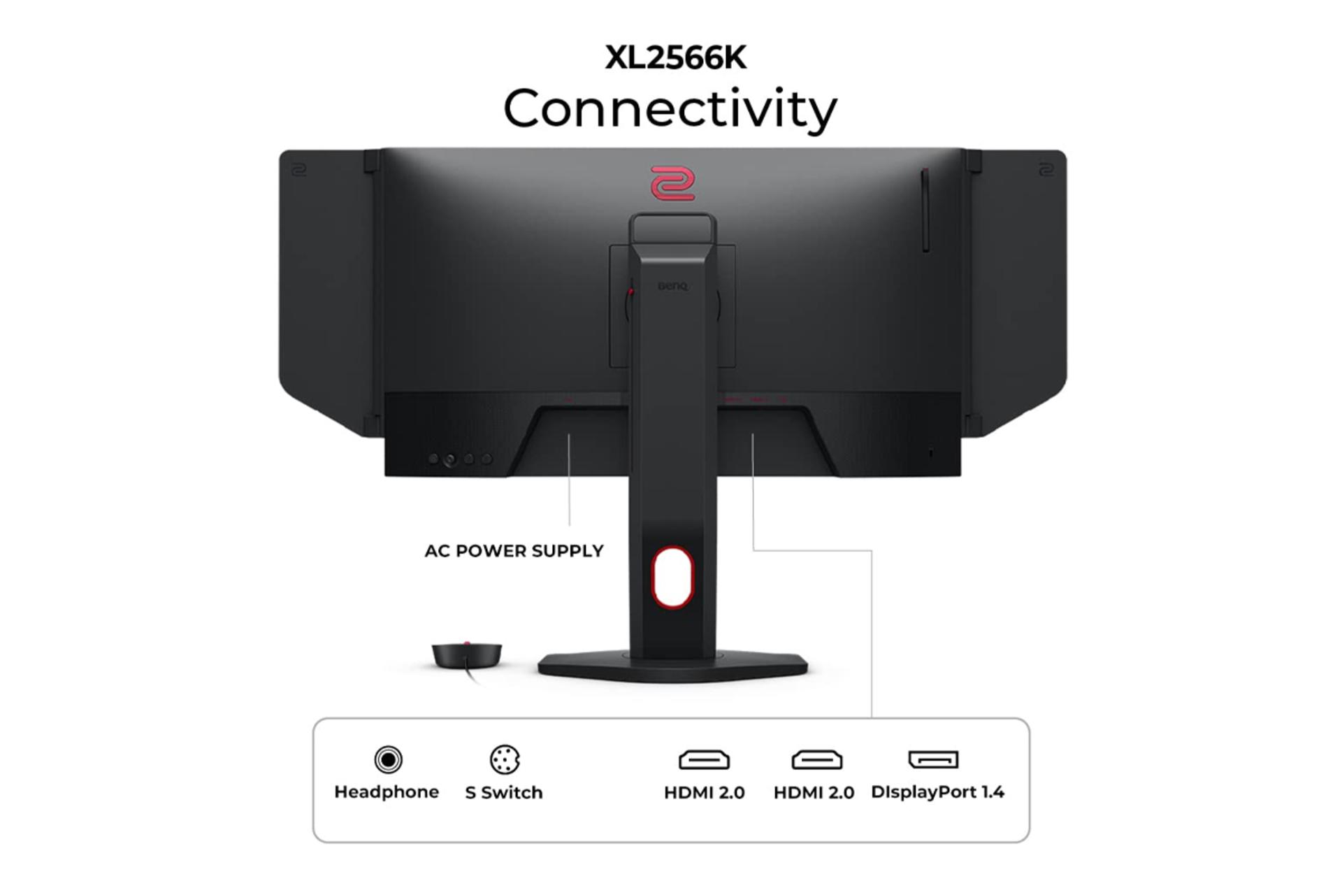 کانکتور و اتصال مانیتور بنکیو 25 اینچ مدل ZOWIE XL2566K