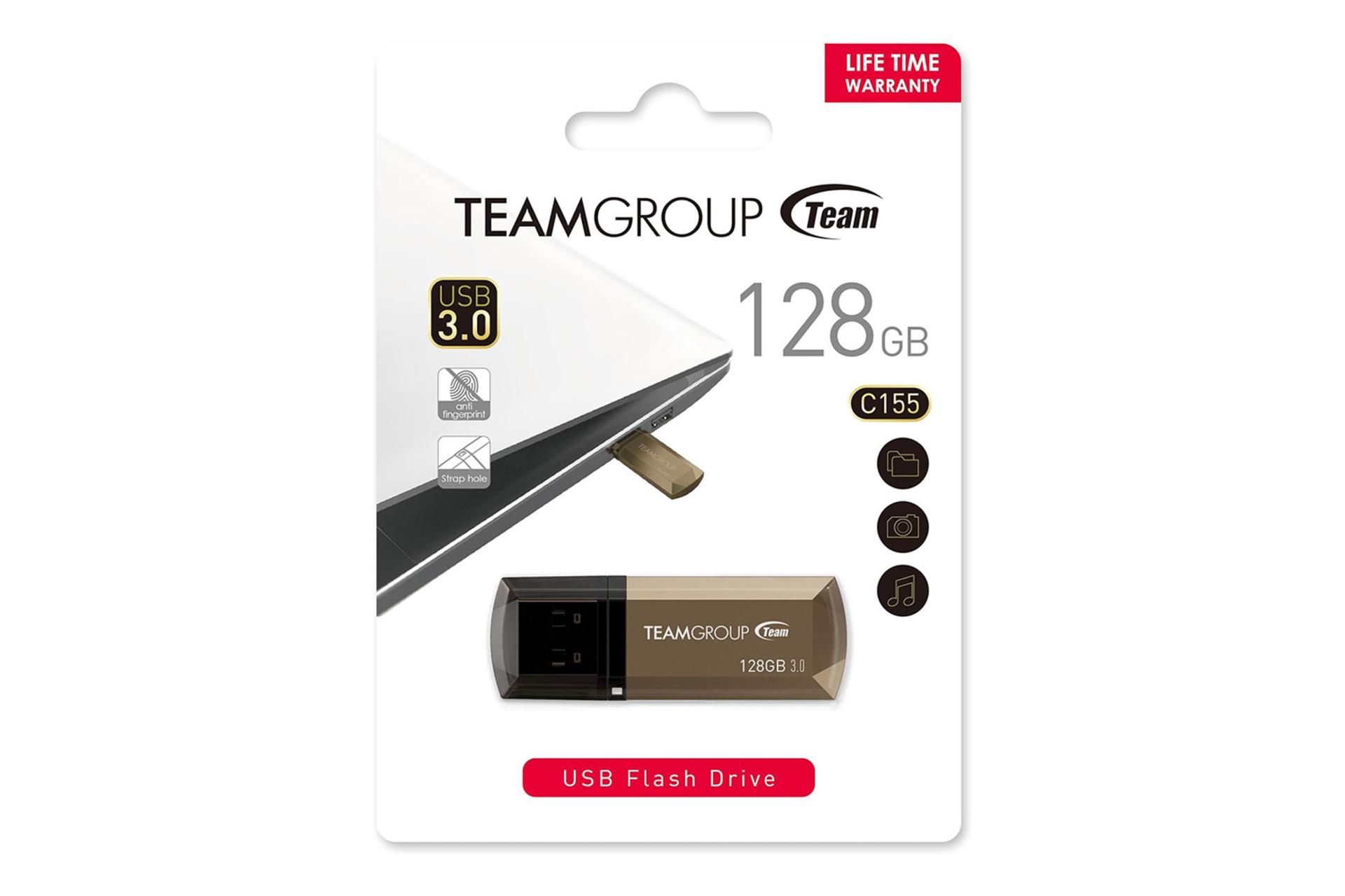 جعبه فلش مموری تیم گروپ TEAMGROUP C155 128GB USB 3.0