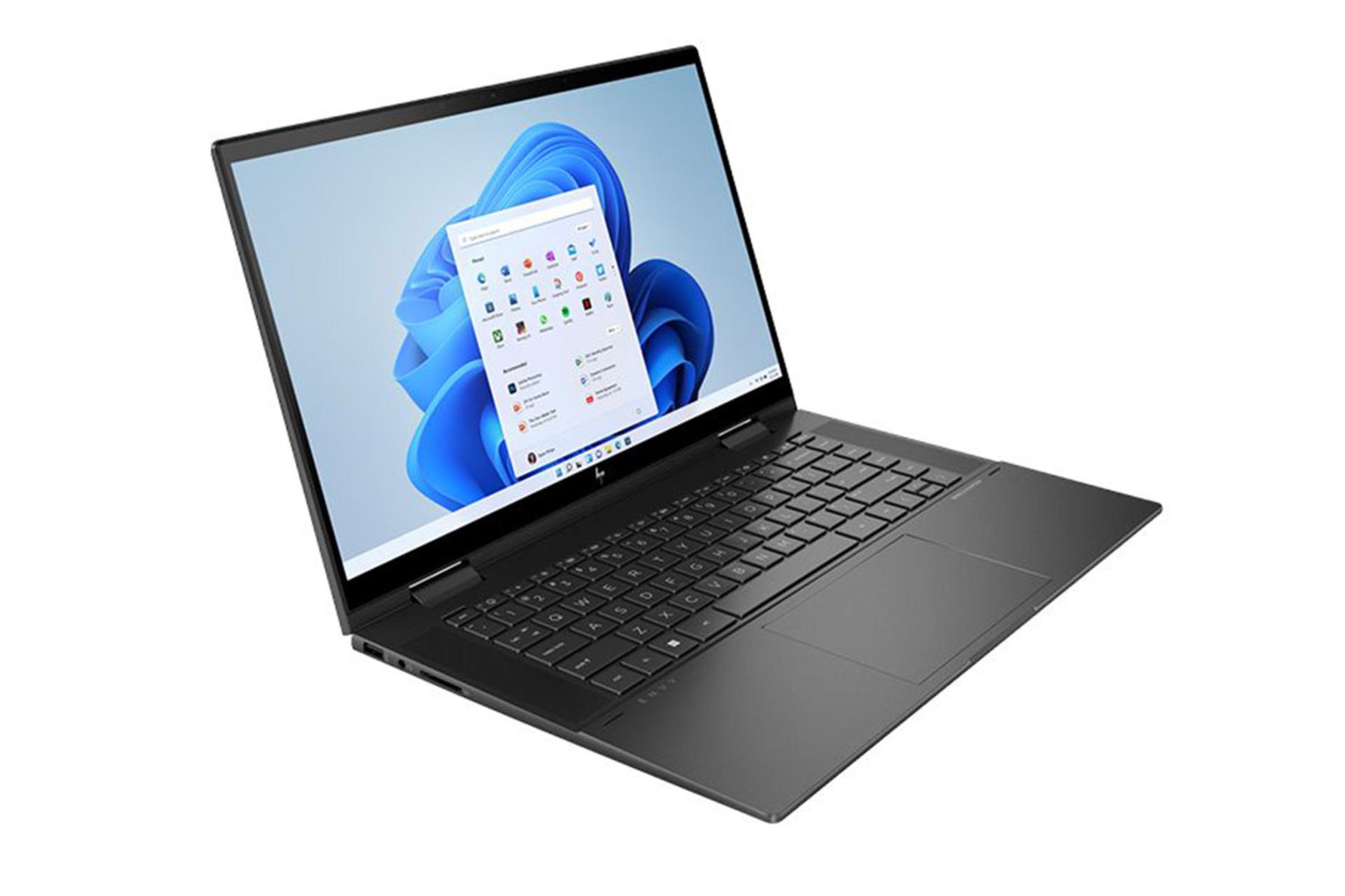 لپ تاپ اچ پی HP Envy X360 15-EU1026NR نمای چپ صفحه نمایش و درگاه ها