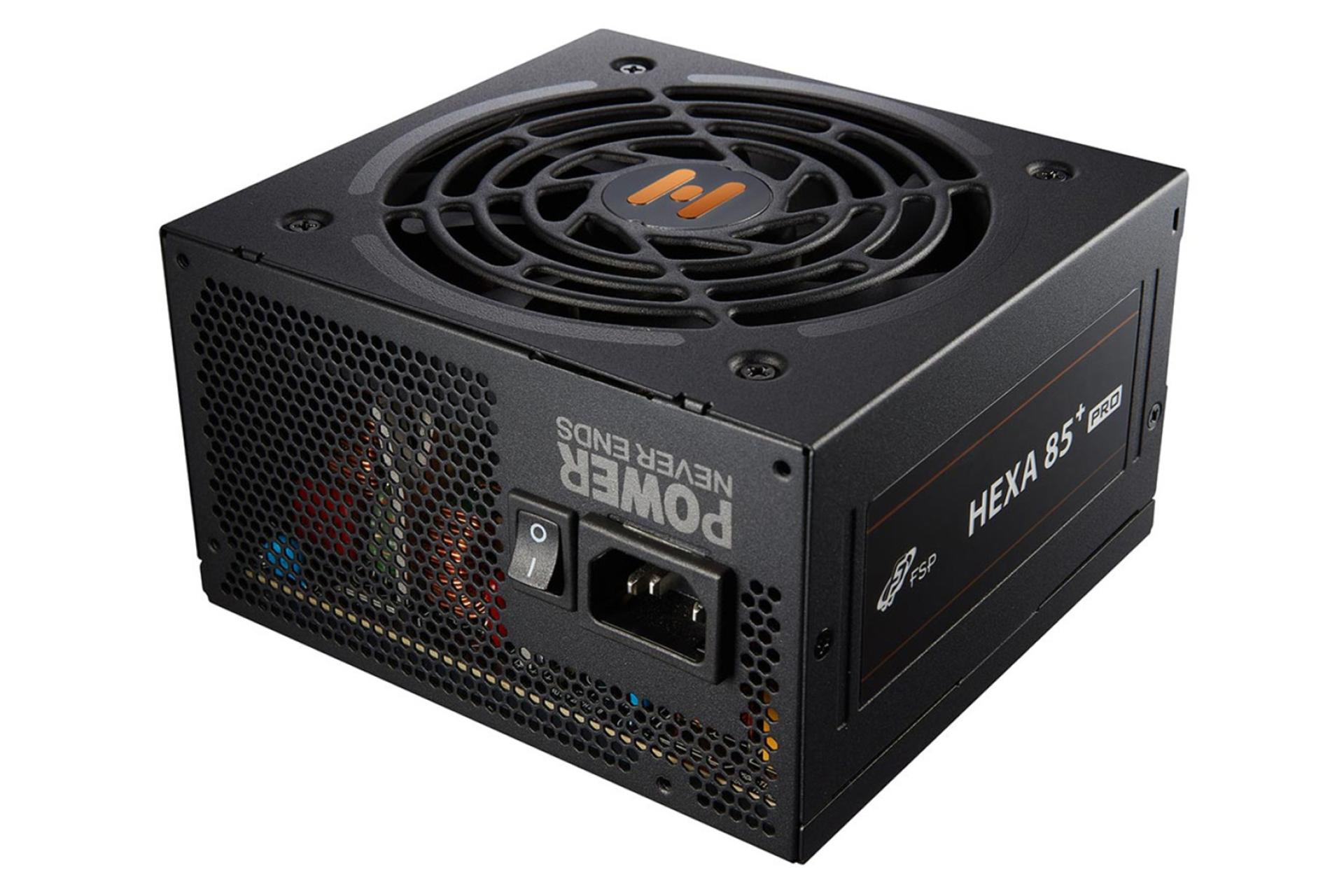 ابعاد و اندازه پاور کامپیوتر اف اس پی HEXA 85+ PRO با توان 850 وات