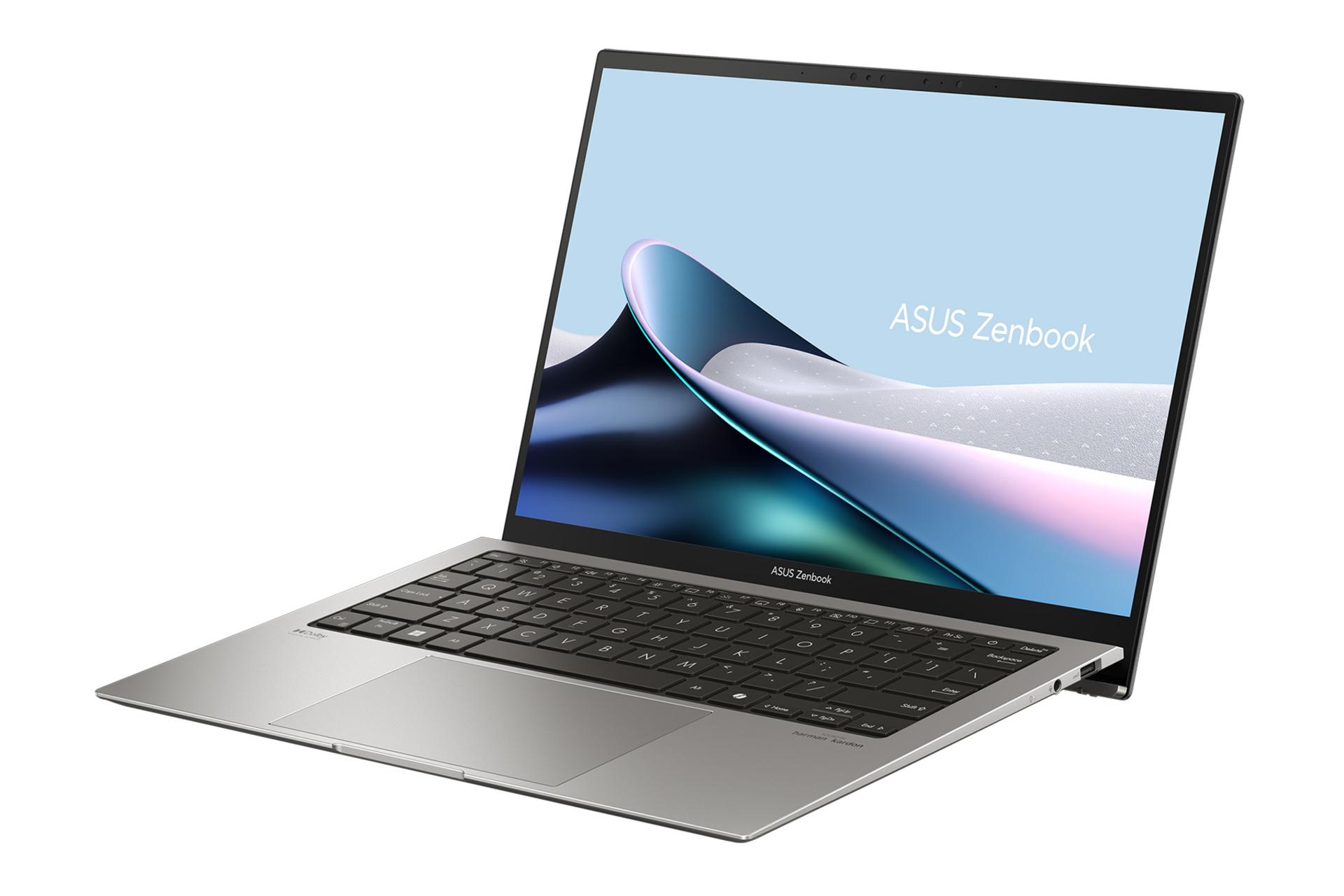 لپ تاپ ایسوس ASUS Zenbook S 13 OLED UX5304 نمای راست صفحه نمایش و درگاه ها