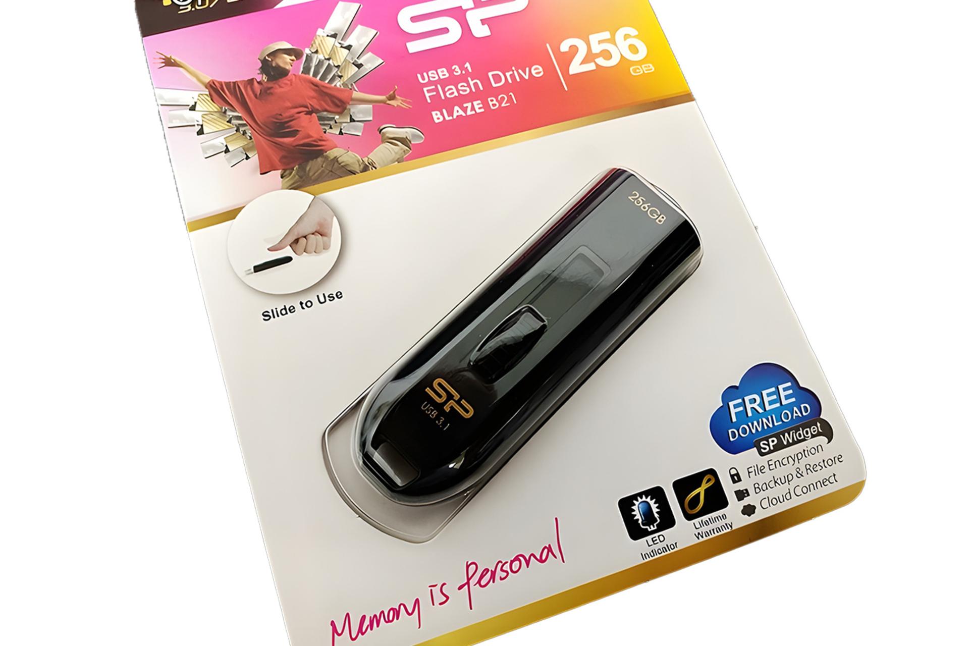 جعبه فلش مموری سیلیکون پاور Silicon Power Blaze B21 256GB USB 3.1