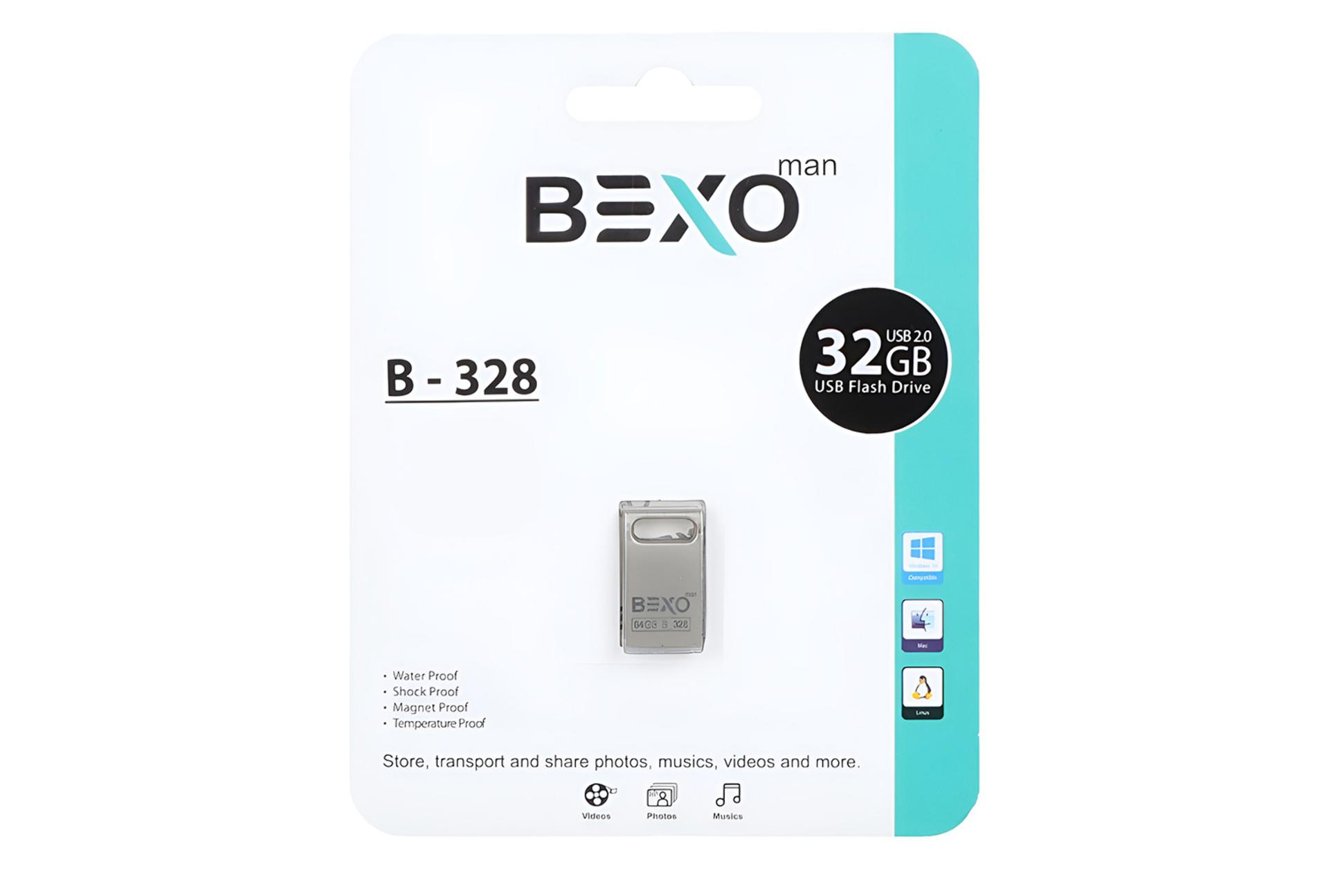 جعبه فلش مموری بکسومن BEXOman B-328 32GB USB 2.0