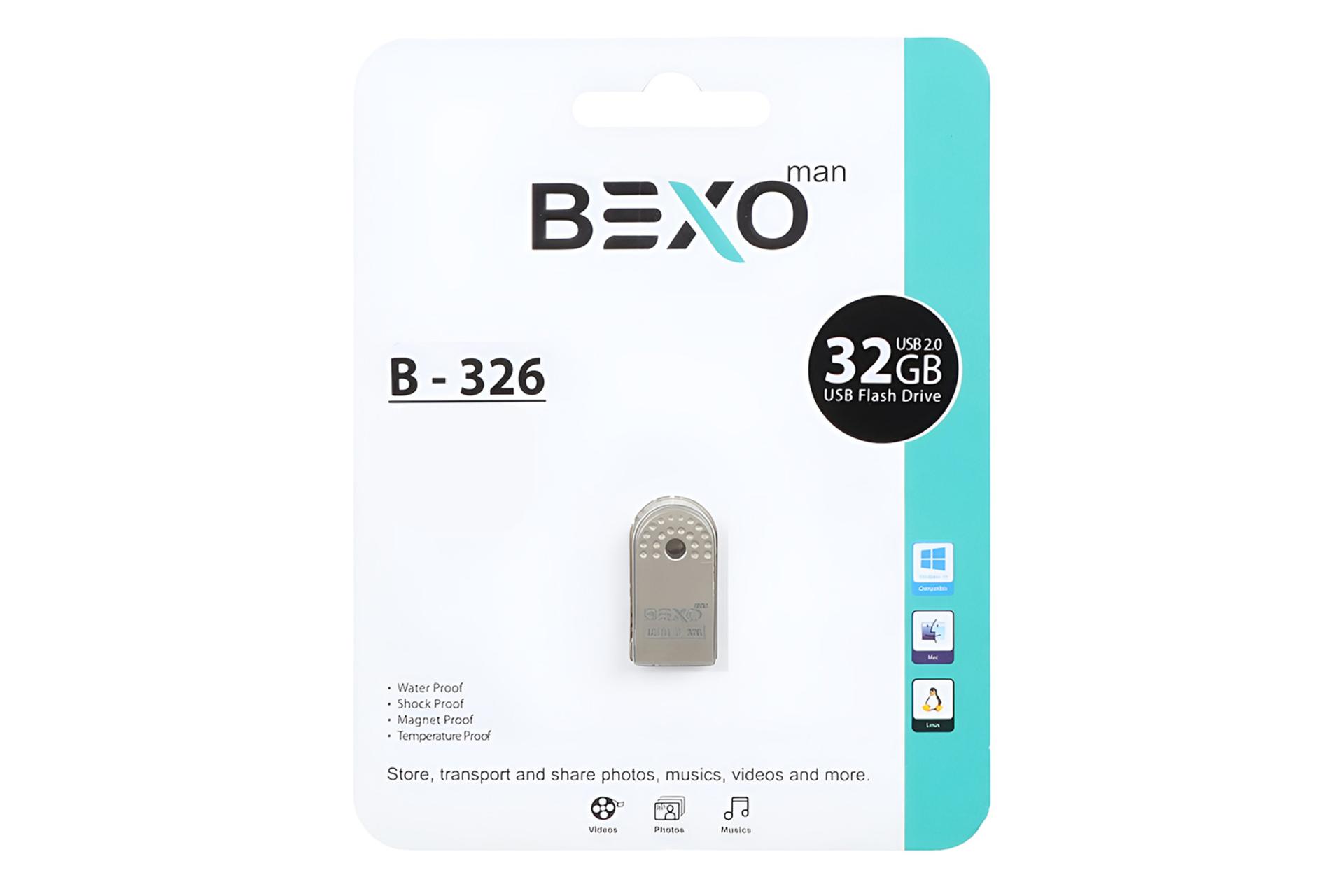 جعبه فلش مموری بکسومن BEXOman B-326 32GB USB 2.0