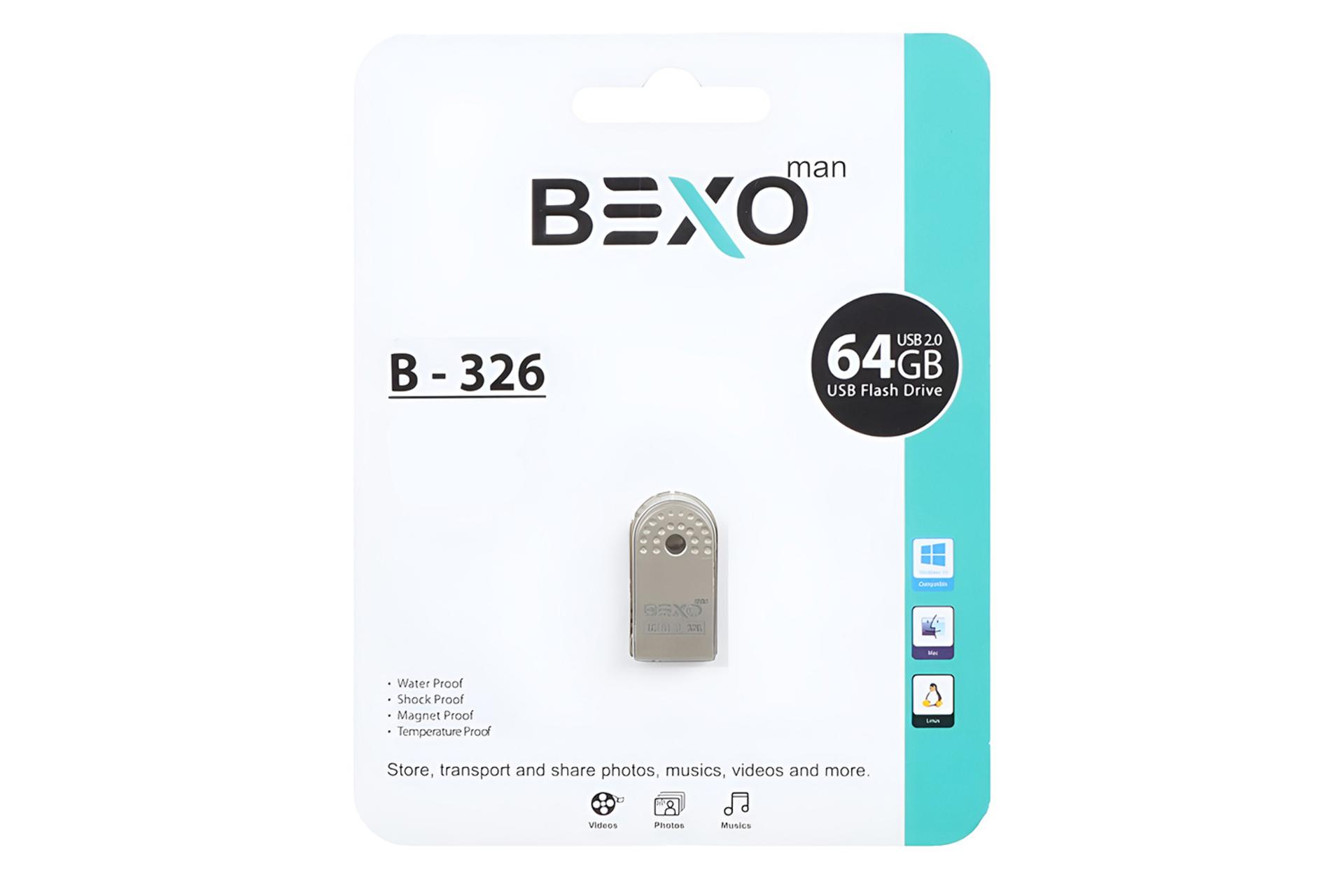 جعبه فلش مموری بکسومن BEXOman B-326 64GB USB 2.0