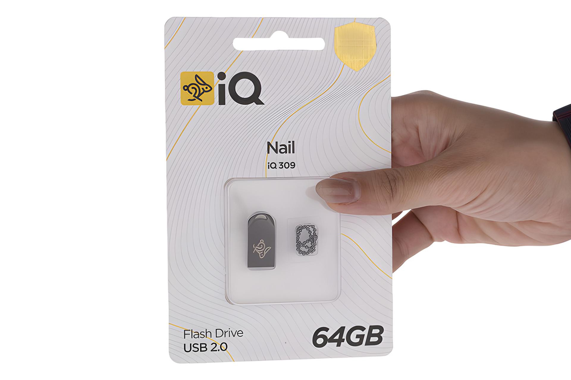 جعبه فلش مموری آی کیو iQ Nail iQ309 64GB USB 2.0