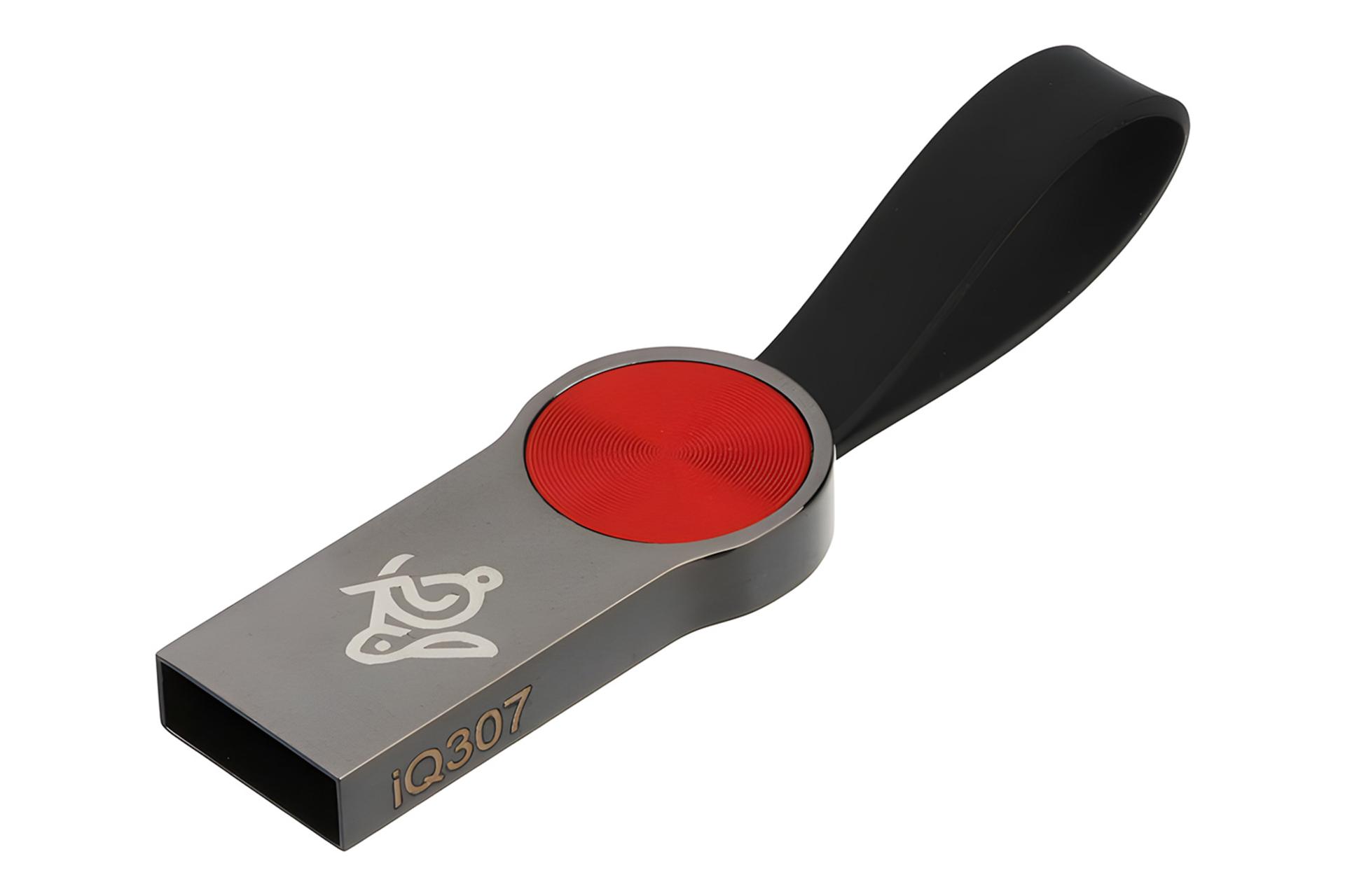 نمای کناری فلش مموری آی کیو iQ Leather iQ307 64GB USB 2.0