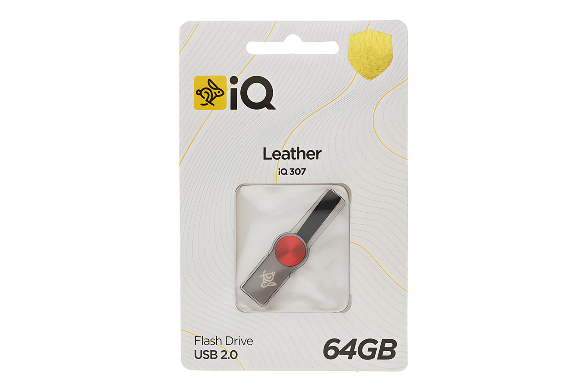 جعبه فلش مموری آی کیو iQ Leather iQ307 64GB USB 2.0