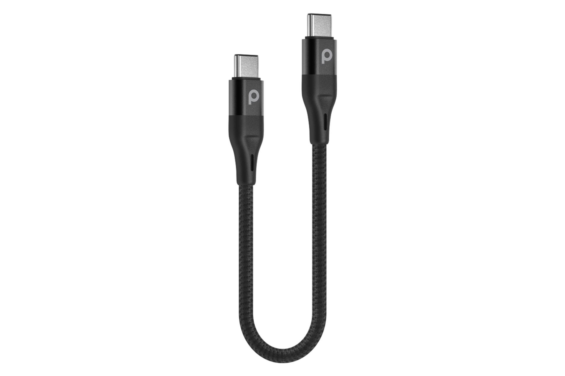 کابل شارژ USB پرودو Type-C به Type-C مدل Aluminum Braided با طول 0.25 متر