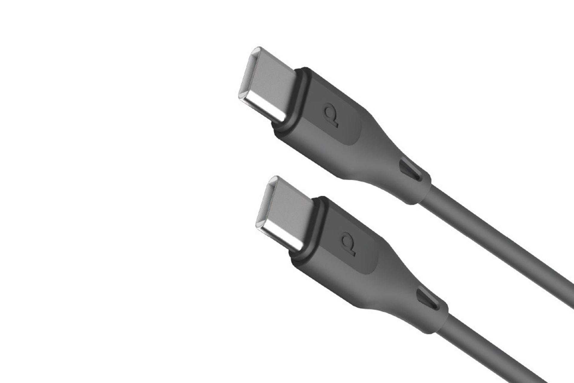کانکتور و اتصال کابل شارژ USB پرودو Type-C به Type-C مدل PVC Cable با طول 1.2 متر