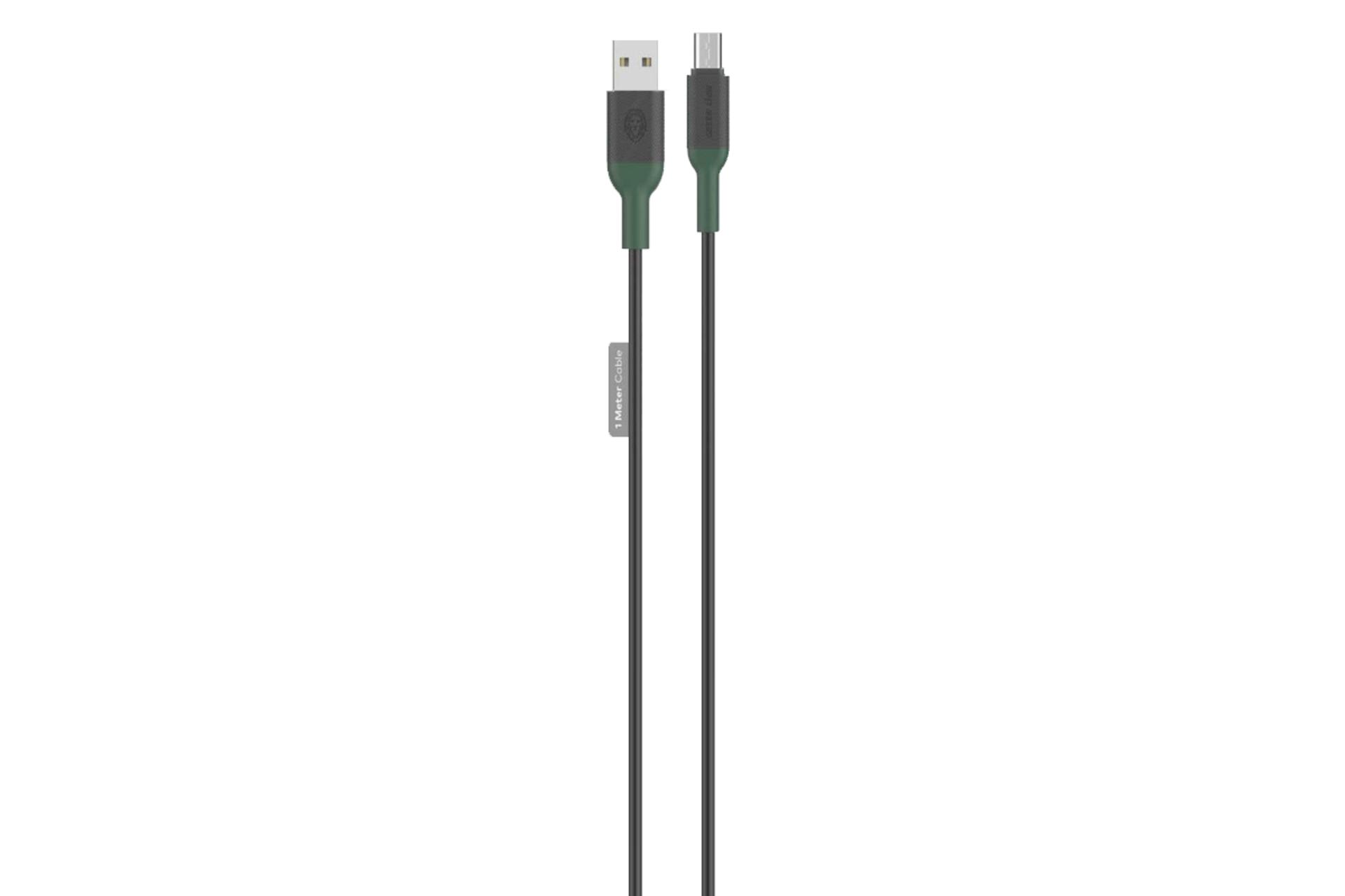 کابل شارژ USB گرین لیون Type-A به Micro-USB مدل TPE Cable با طول 1 متر