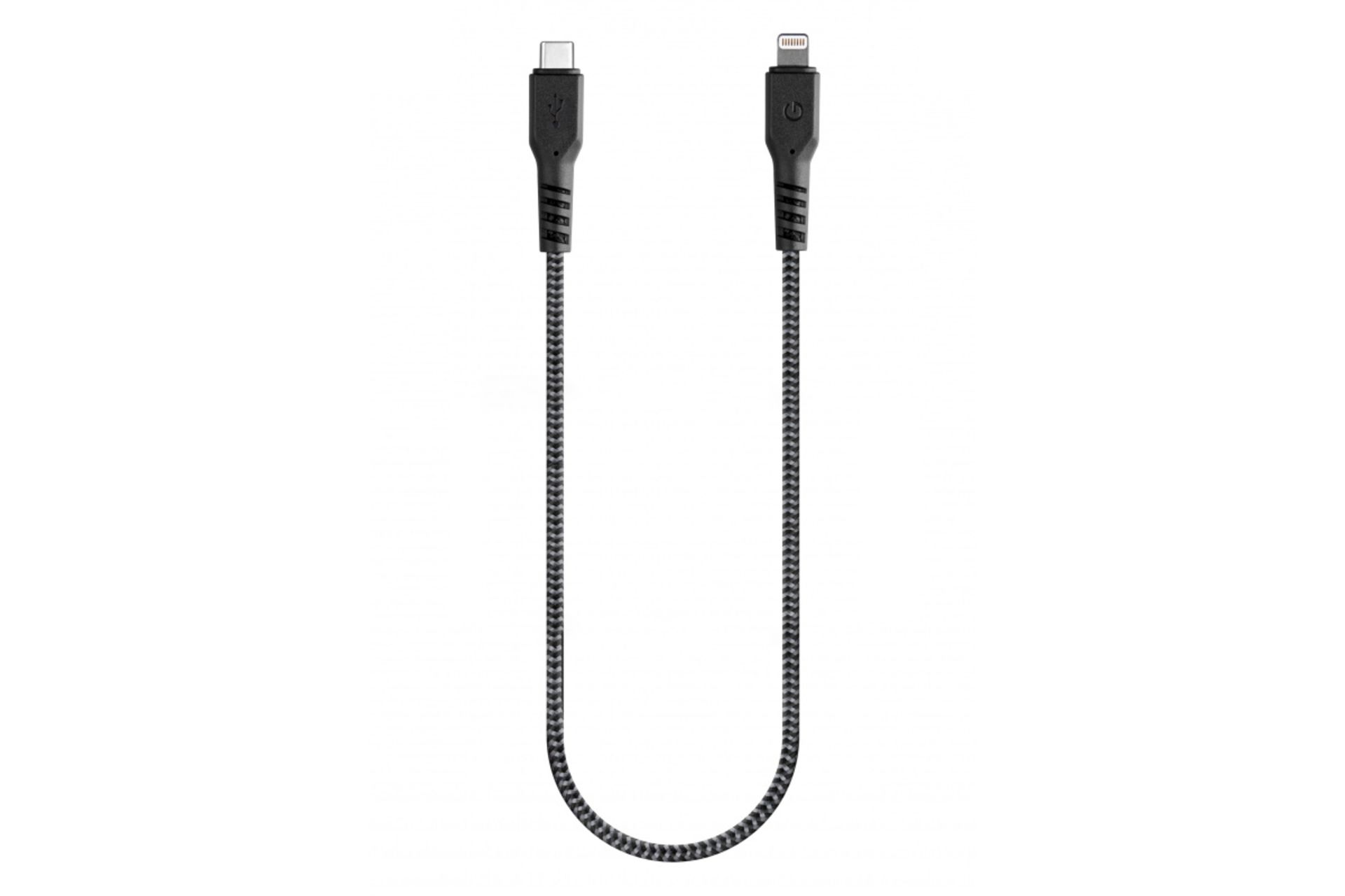 کابل شارژ USB انرجیا Type-C به Lightning مدل FibraTough با طول 0.3 متر