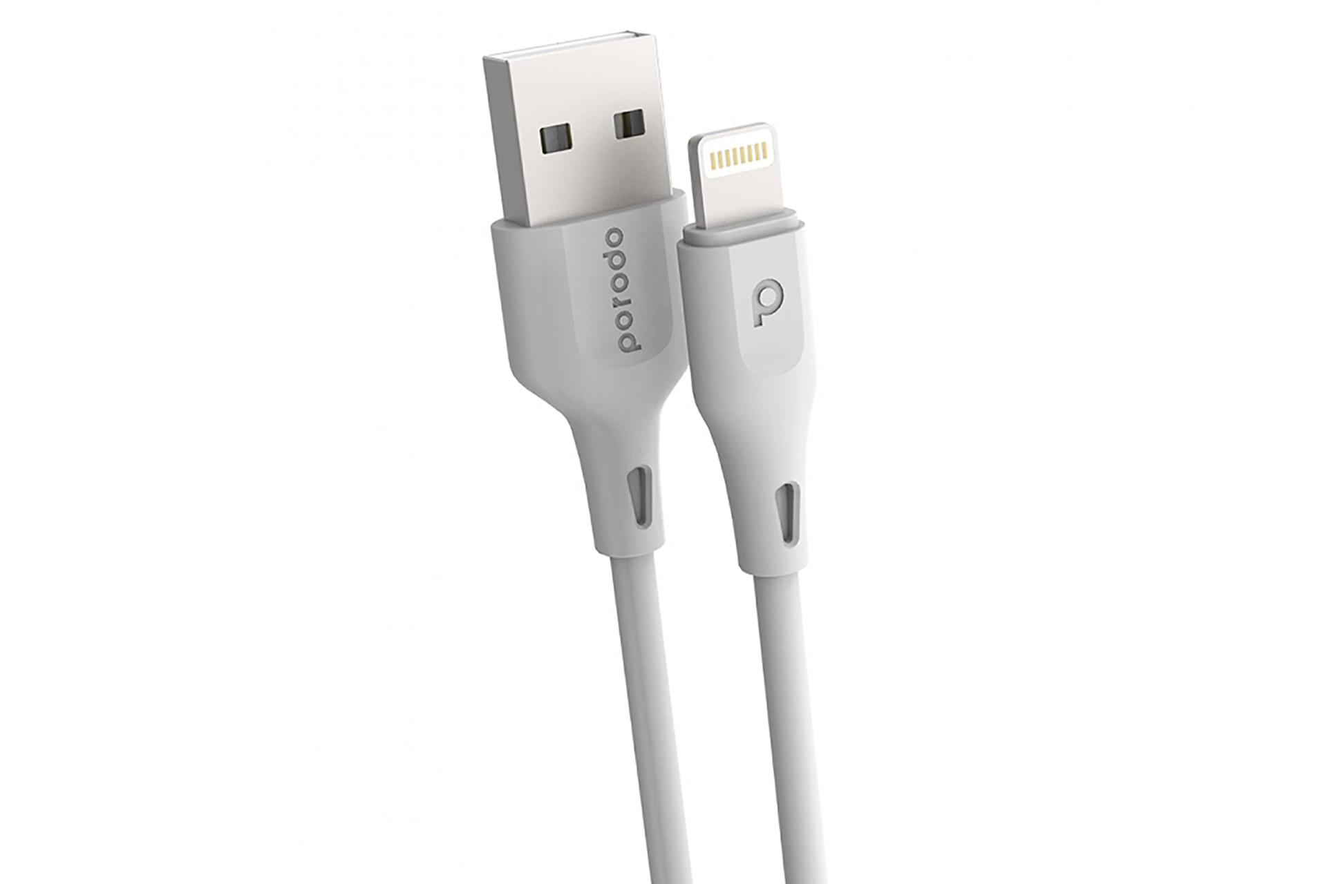 کابل شارژ USB پرودو Type-A به Lightning مدل PD-U2LC با طول 2 متر رنگ سفید