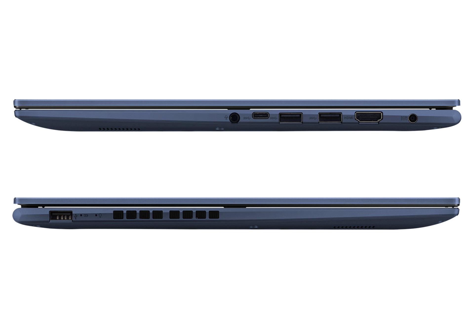 لپ تاپ ایسوس ASUS VivoBook 17X K1703ZA نمای جانبی و درگاه ها