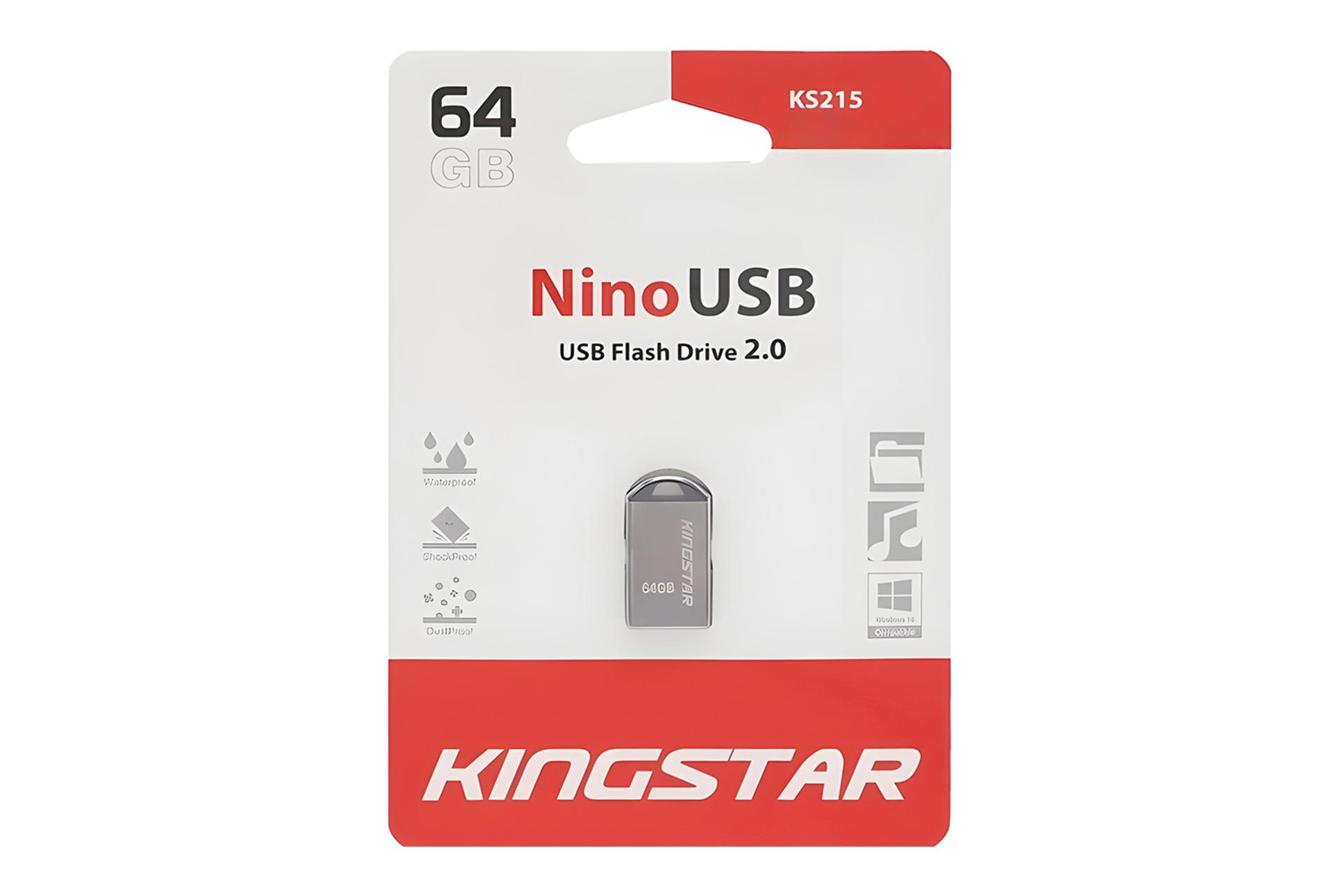 جعبه فلش مموری کینگ‌ استار Kingstar KS215 Nino 64GB USB 2.0