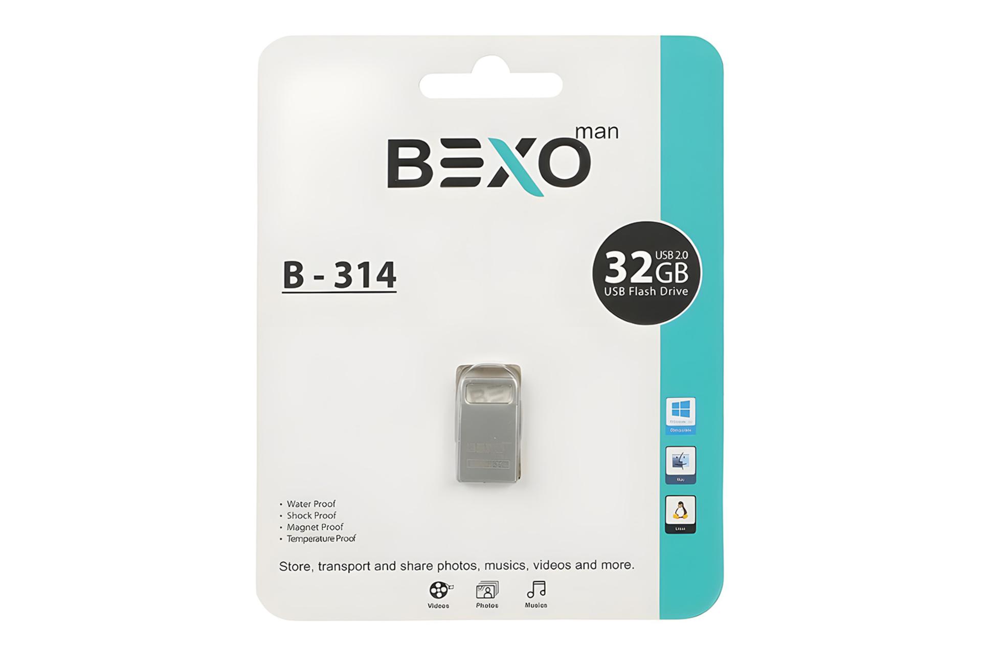 جعبه فلش مموری بکسومن BEXOman B-314 32GB USB 2.0