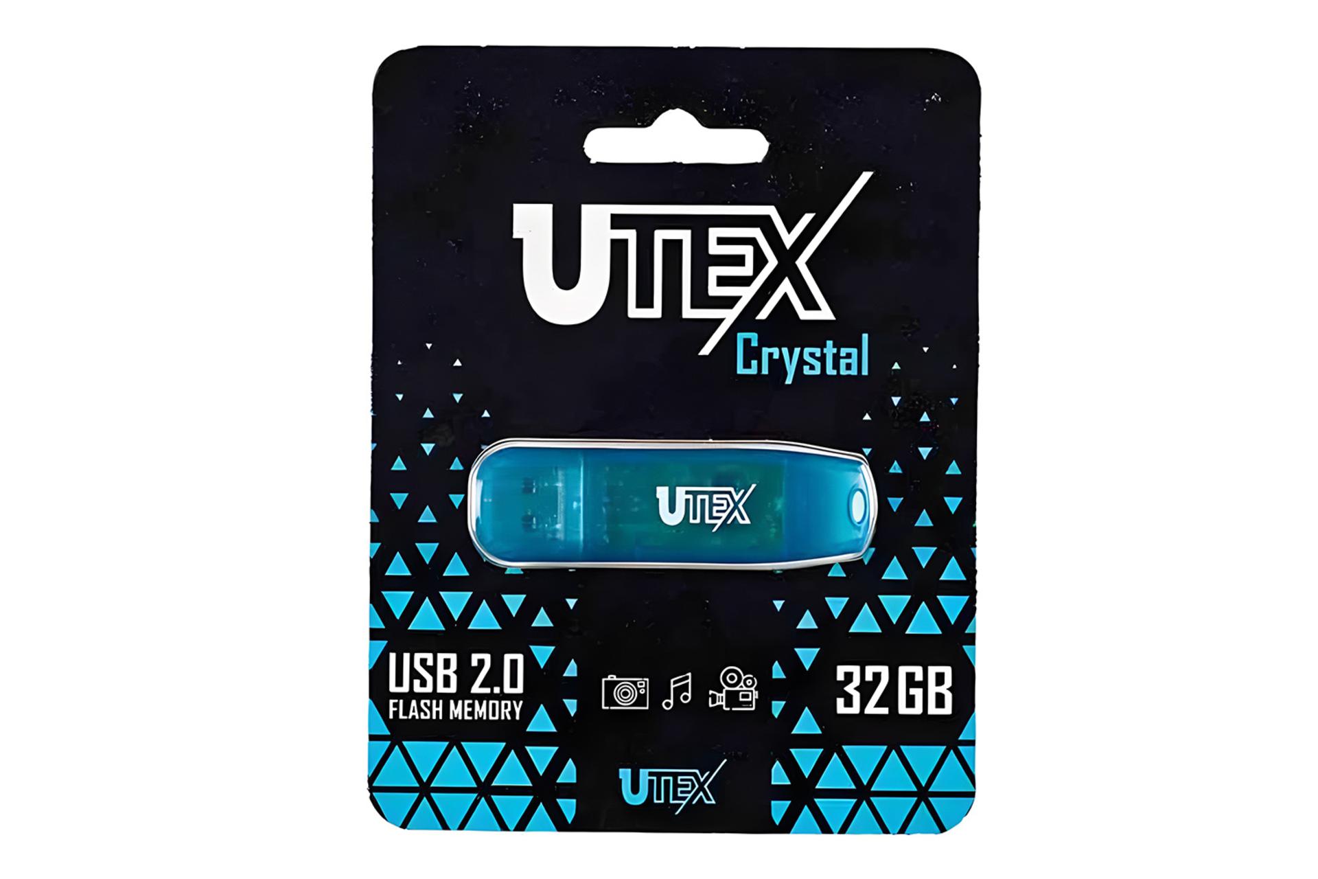 جعبه فلش مموری یوتکس UTEX Crystal 32GB USB 2.0