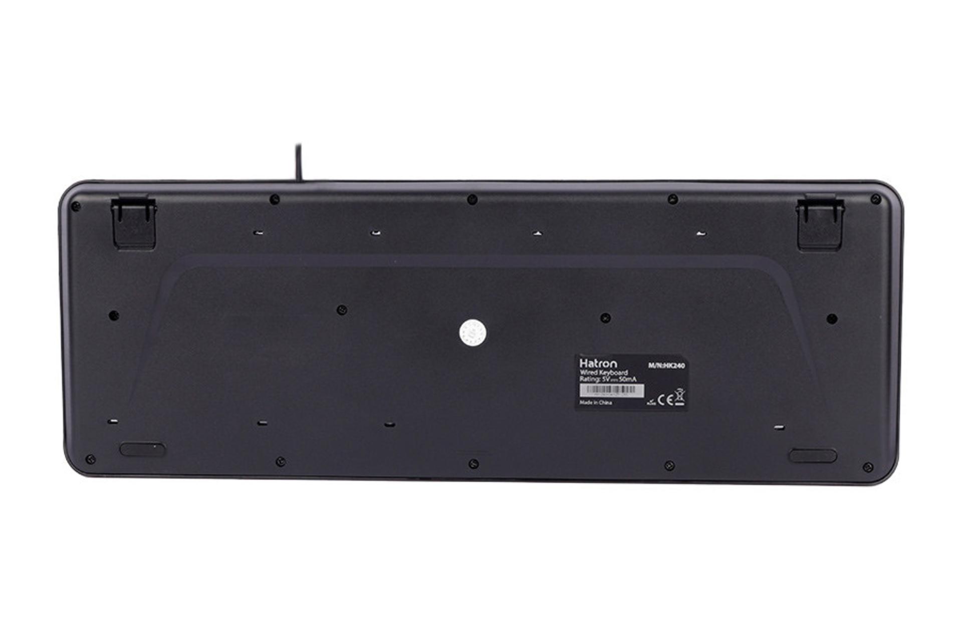 نمای پشت و بدنه کیبورد هترون HK240