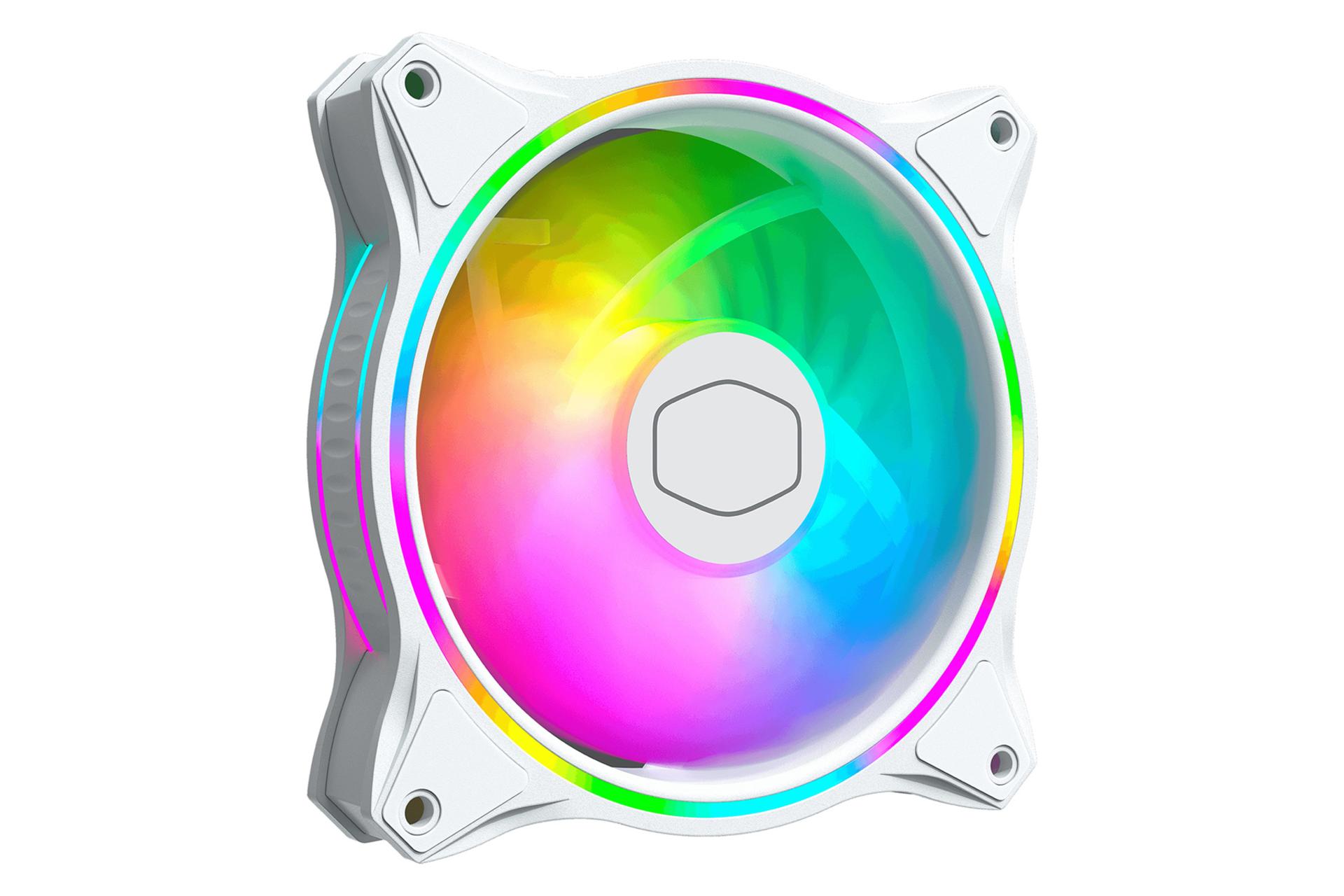 ابعاد و اندازه فن کیس کولر مستر MasterFan MF120 Halo White Edition