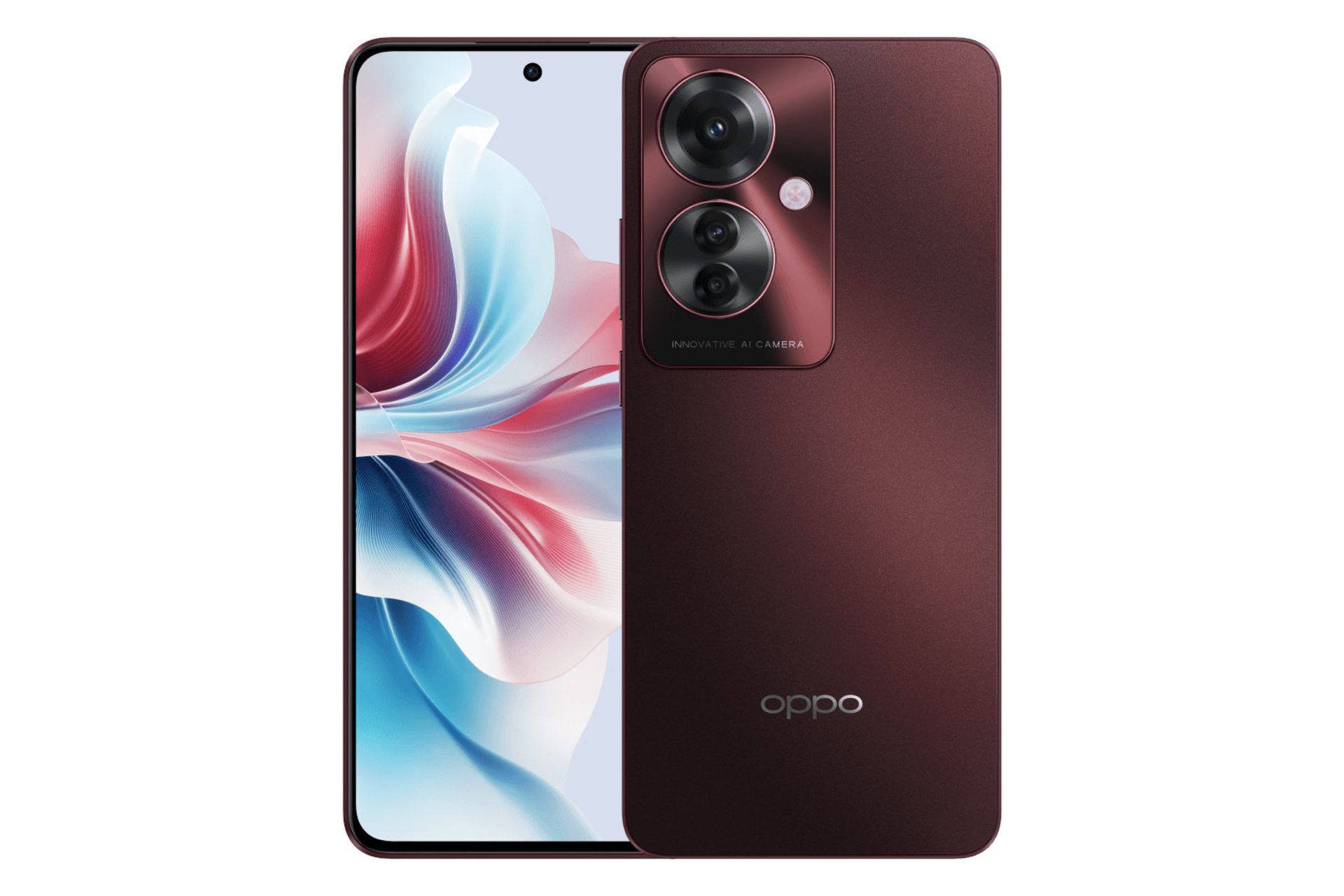 پنل جلو و پشت گوشی موبایل F25 پرو اوپو قرمز تیره / Oppo F25 Pro