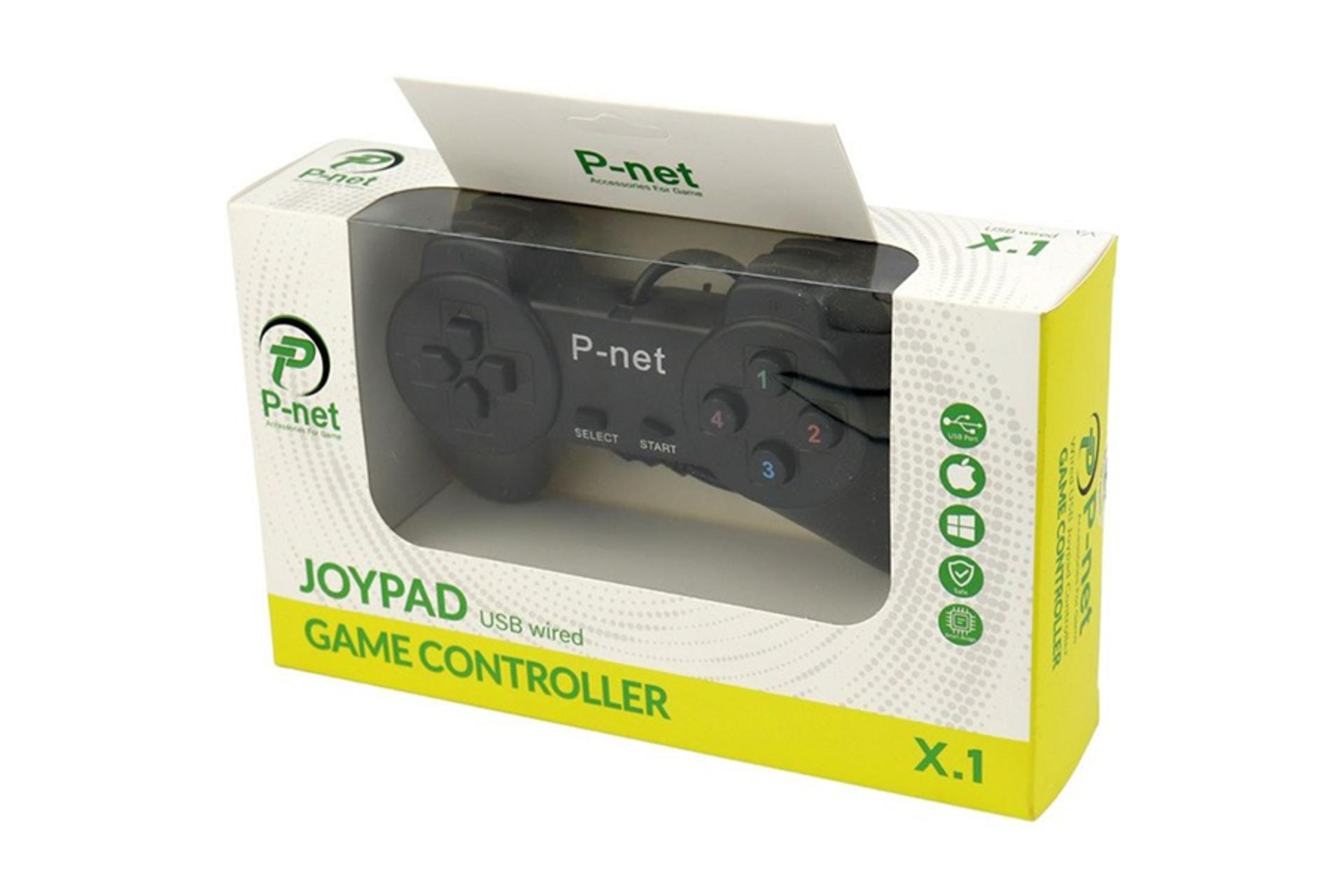 جعبه و بسته بندی دسته بازی پی نت P-net X1 رنگ مشکی