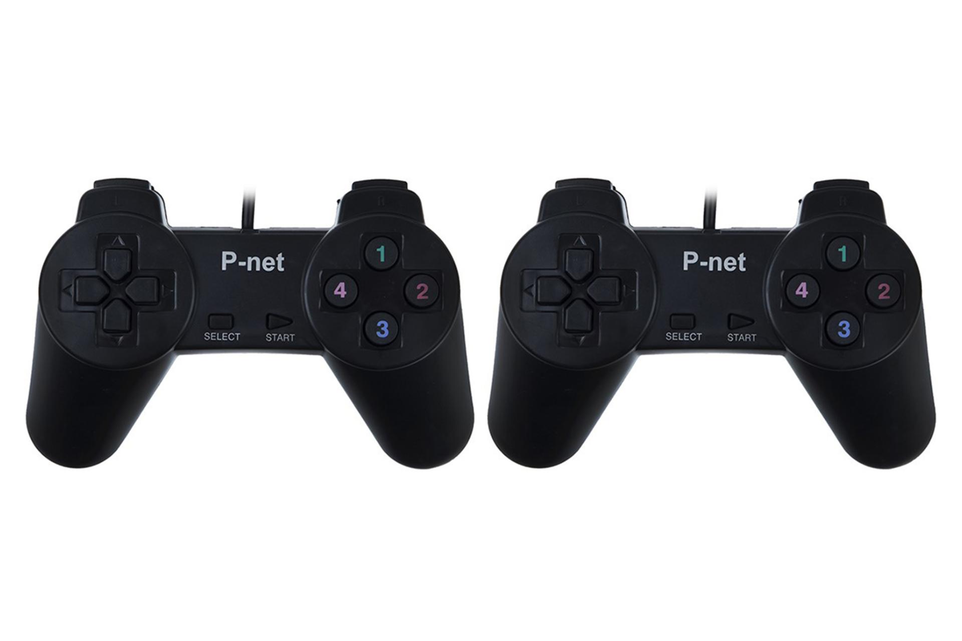 دسته بازی پی نت P-net X4 نمای بالا دوتایی رنگ مشکی