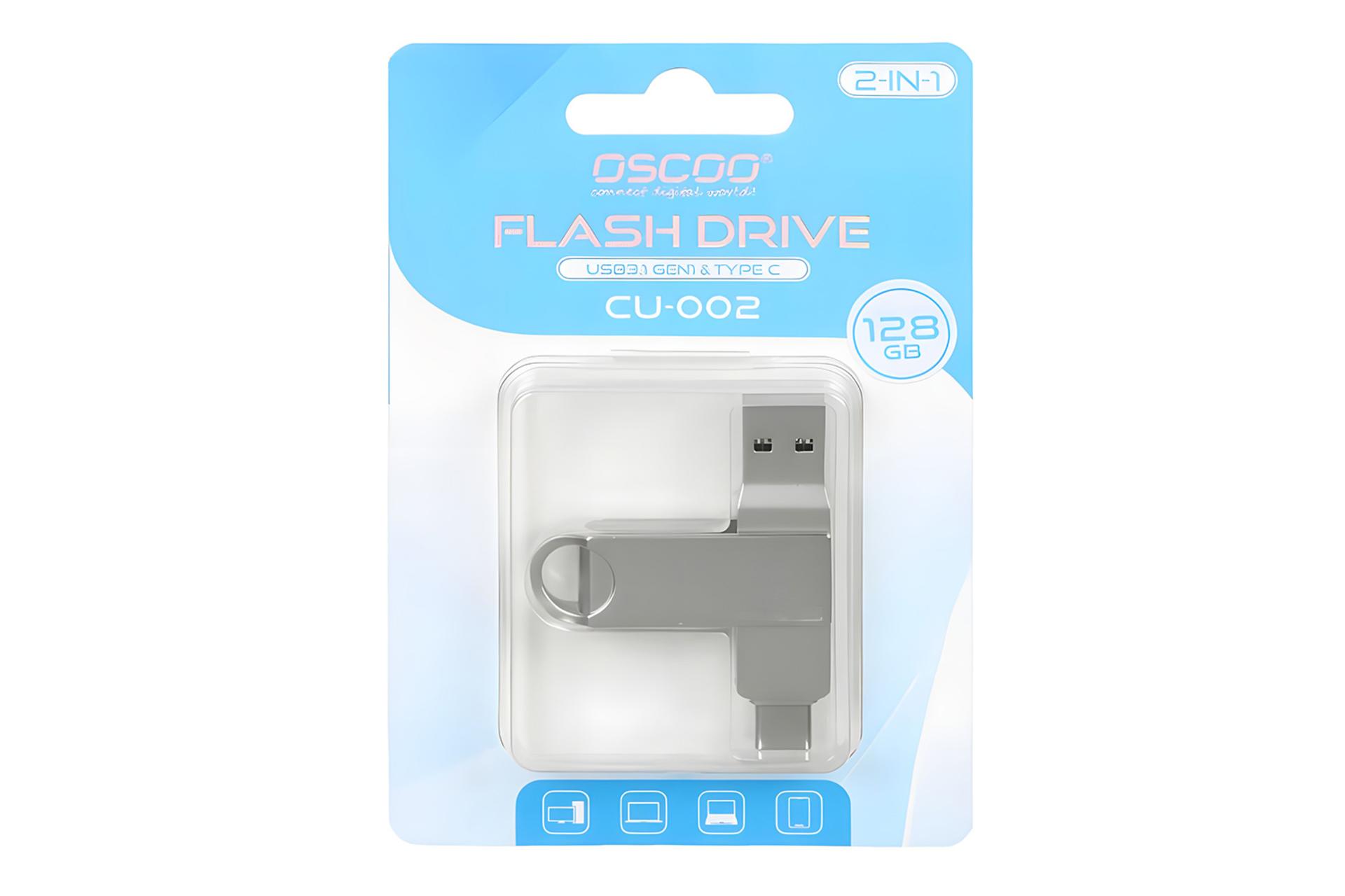 جعبه فلش مموری اسکو OSCOO CU-002 128GB USB 3.1