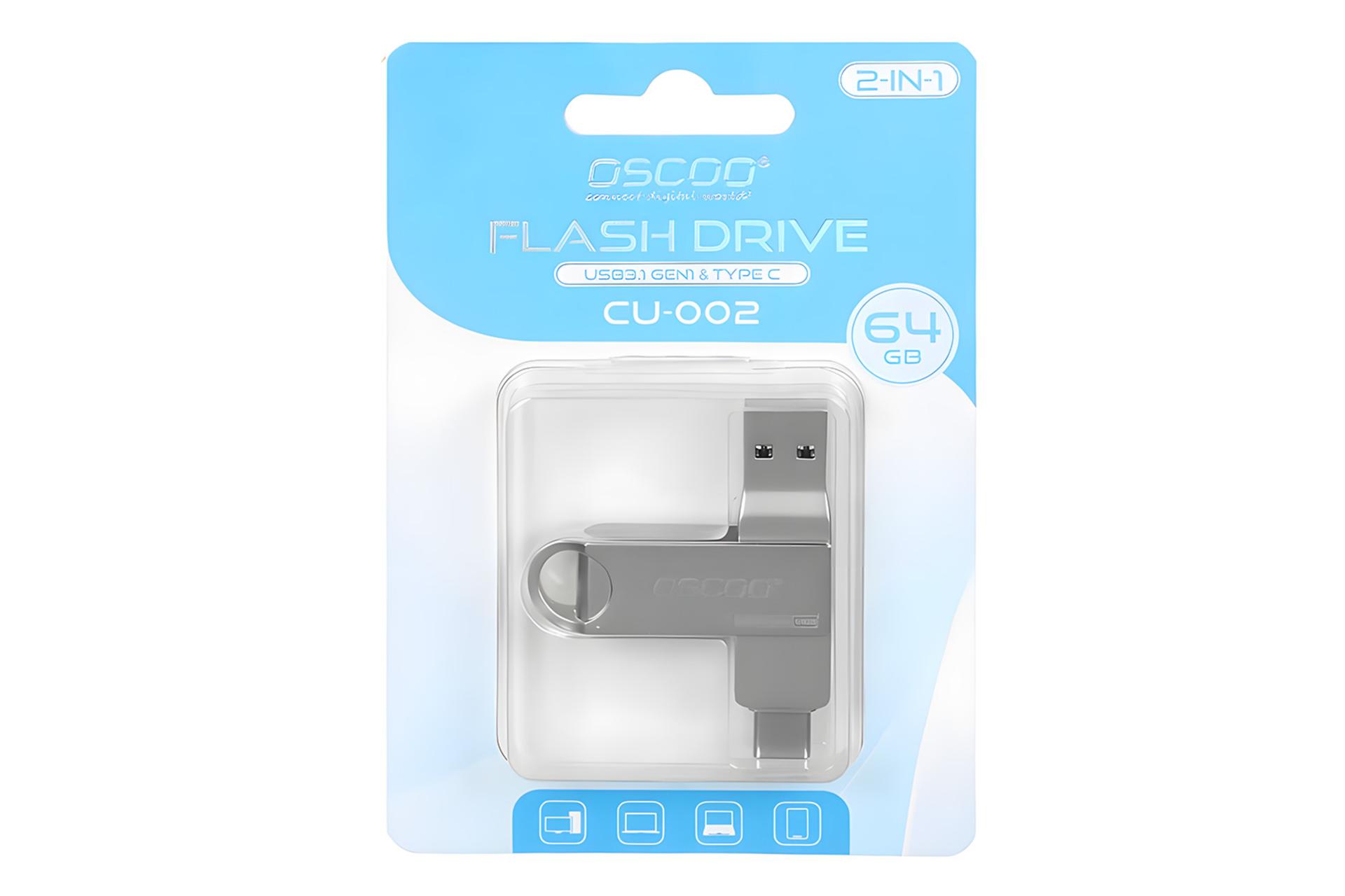 جعبه فلش مموری اسکو OSCOO CU-002 64GB USB 3.1