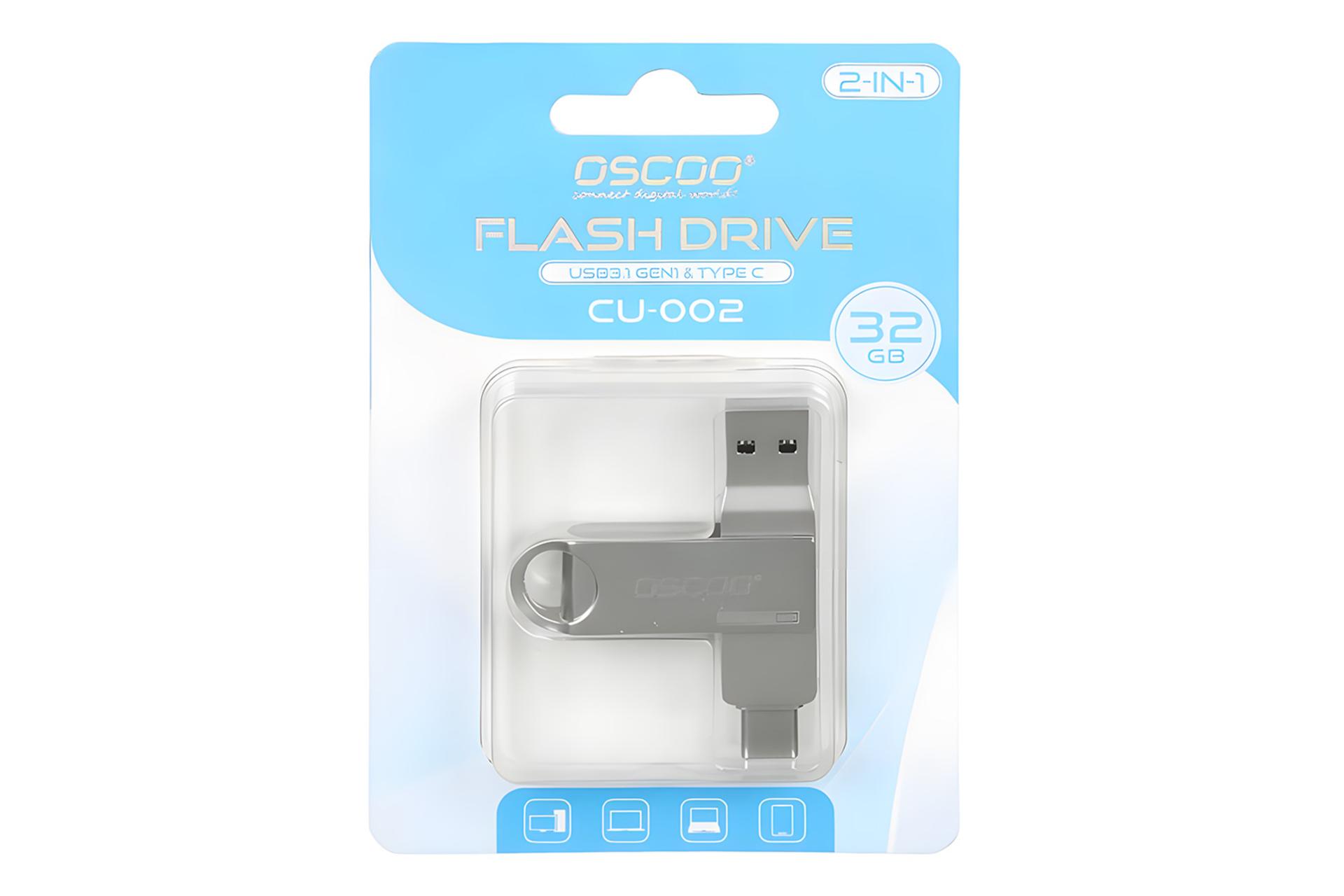 جعبه فلش مموری اسکو OSCOO CU-002 32GB USB 3.1