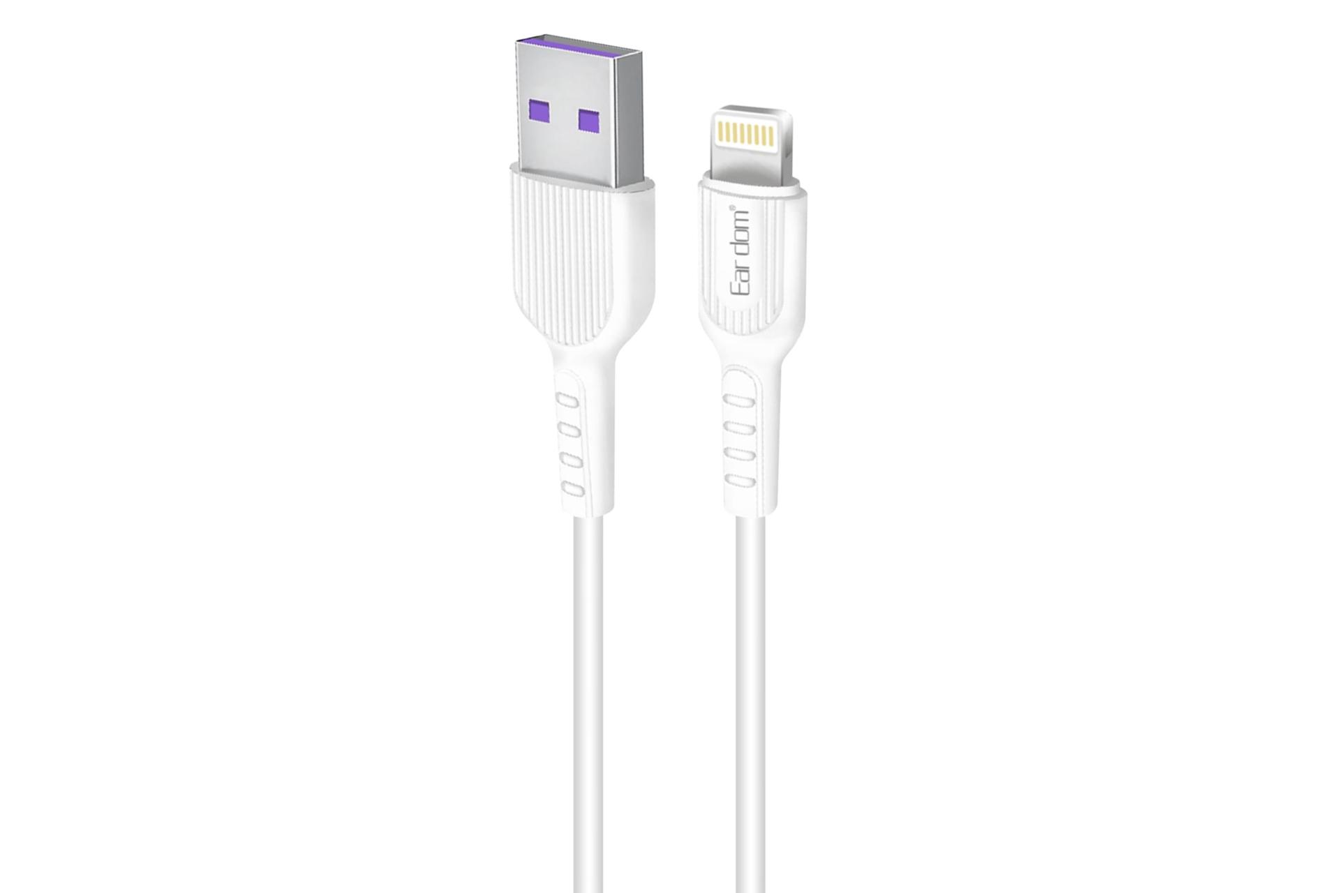 کابل شارژ USB ارلدام Type-A به Lightning مدل Power Bank Cable با طول 0.25 متر رنگ سفید