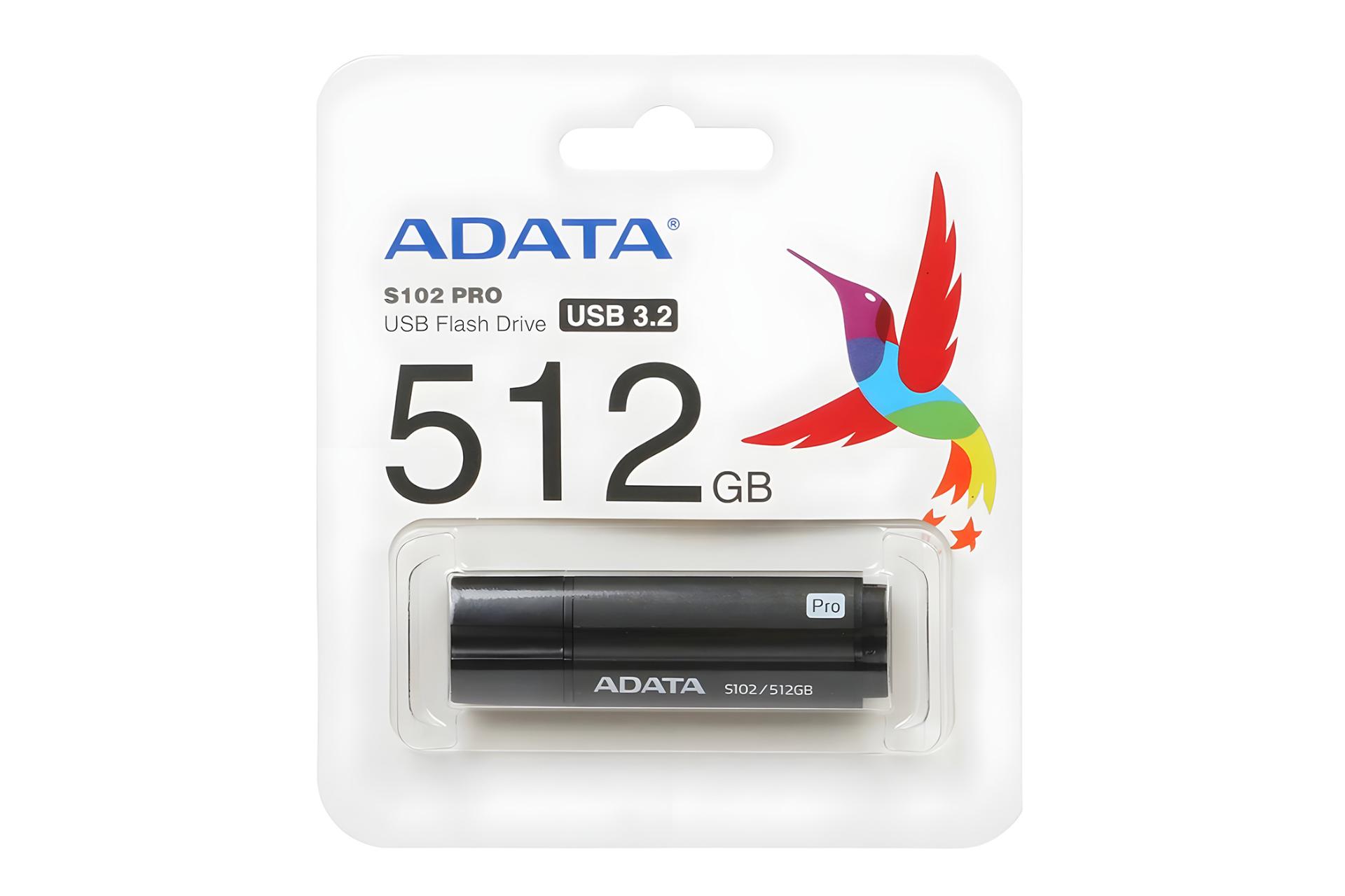 جعبه فلش مموری ای دیتا ADATA S102 Pro 512GB USB 3.2