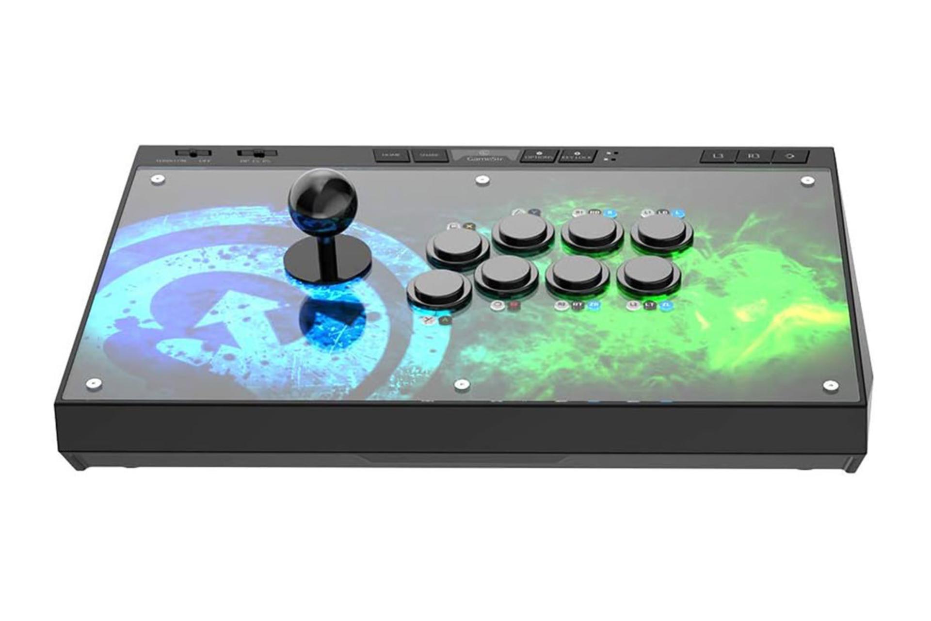 دسته بازی آرکید گیمسر GameSir C2 Arcade Fightstick نمای بالا و پشت