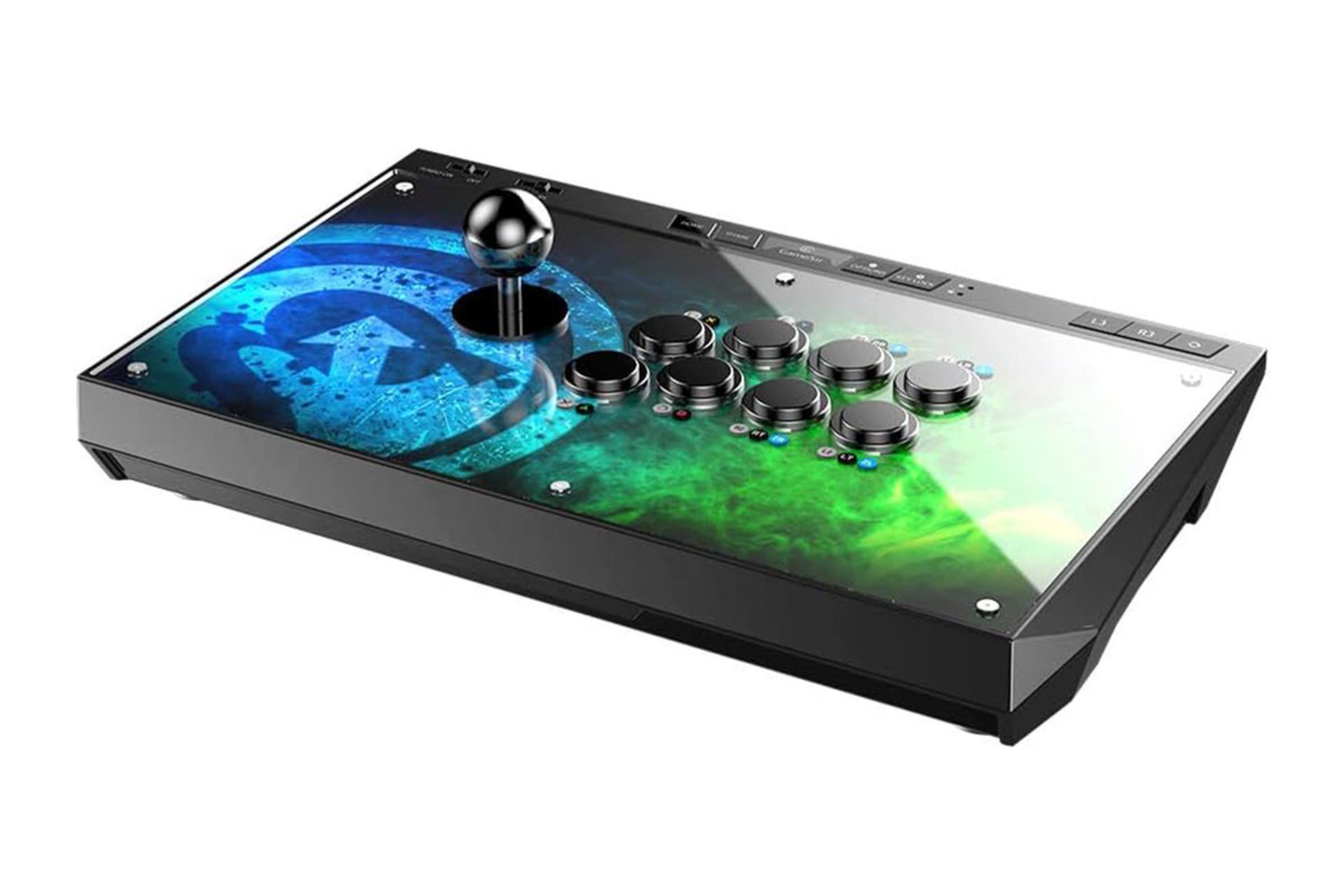 دسته بازی آرکید گیمسر GameSir C2 Arcade Fightstick نمای بالا و راست
