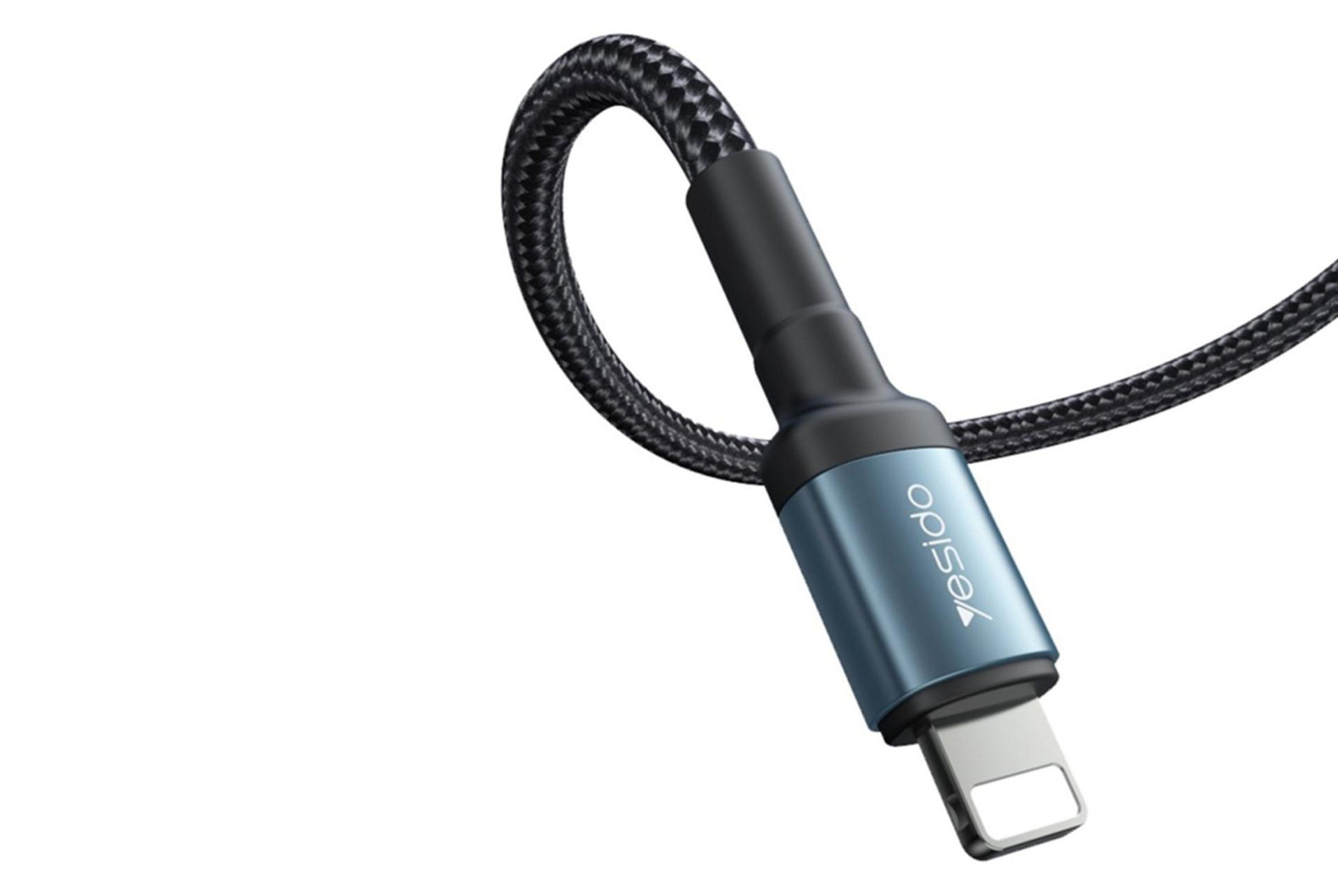 کانکتور و اتصال کابل شارژ USB یسیدو Type-C به Lightning مدل CA76 با طول 1.2 متر