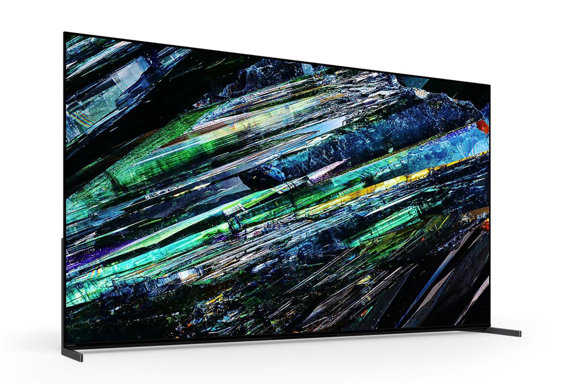 تلویزیون سونی Sony A95L نمای جلو و چپ