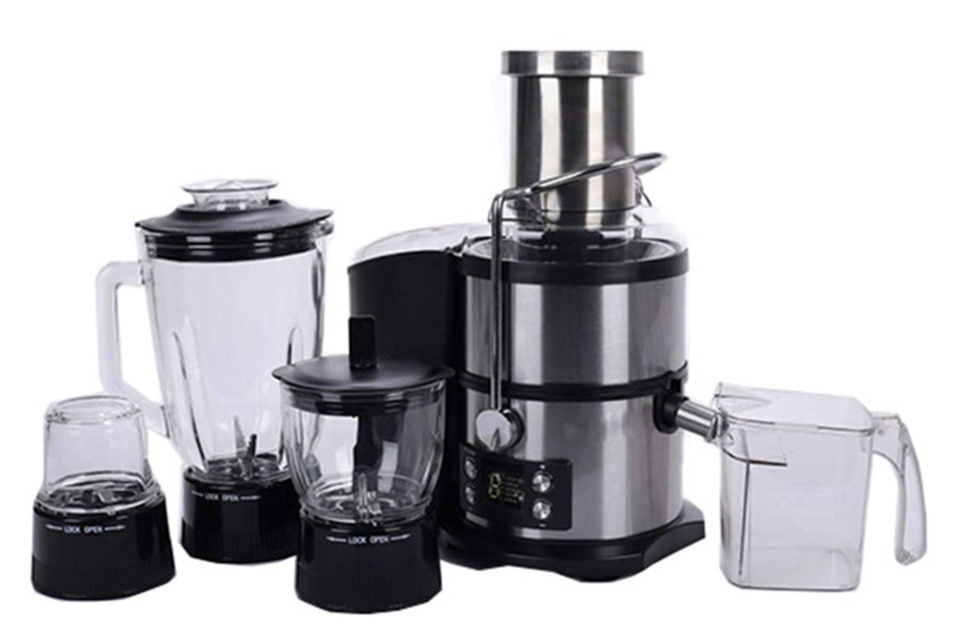 نمای کامل آبمیوه گیری 4 کاره یوتکث JE-4022 مخلوط کن آسیاب خرد کن