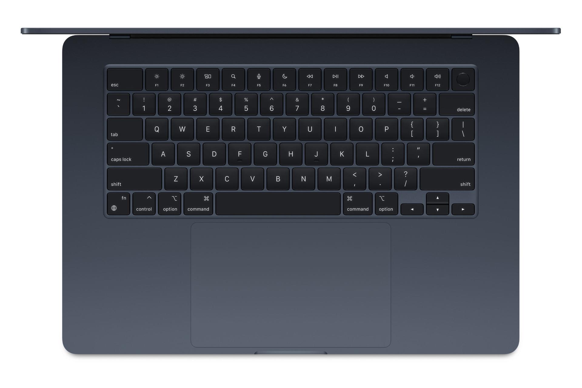 کیبورد مک بوک ایر 15 اینچی M3 اپل سرمه ای تیره/ Apple MacBook Air 15 M3
