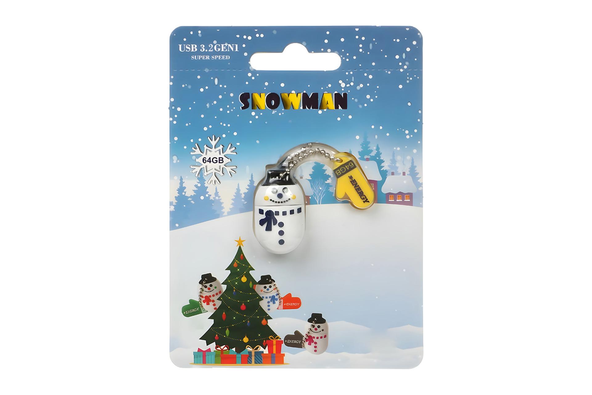 جعبه فلش مموری ایکس انرژی x-Energy Snowman 64GB USB 3.2