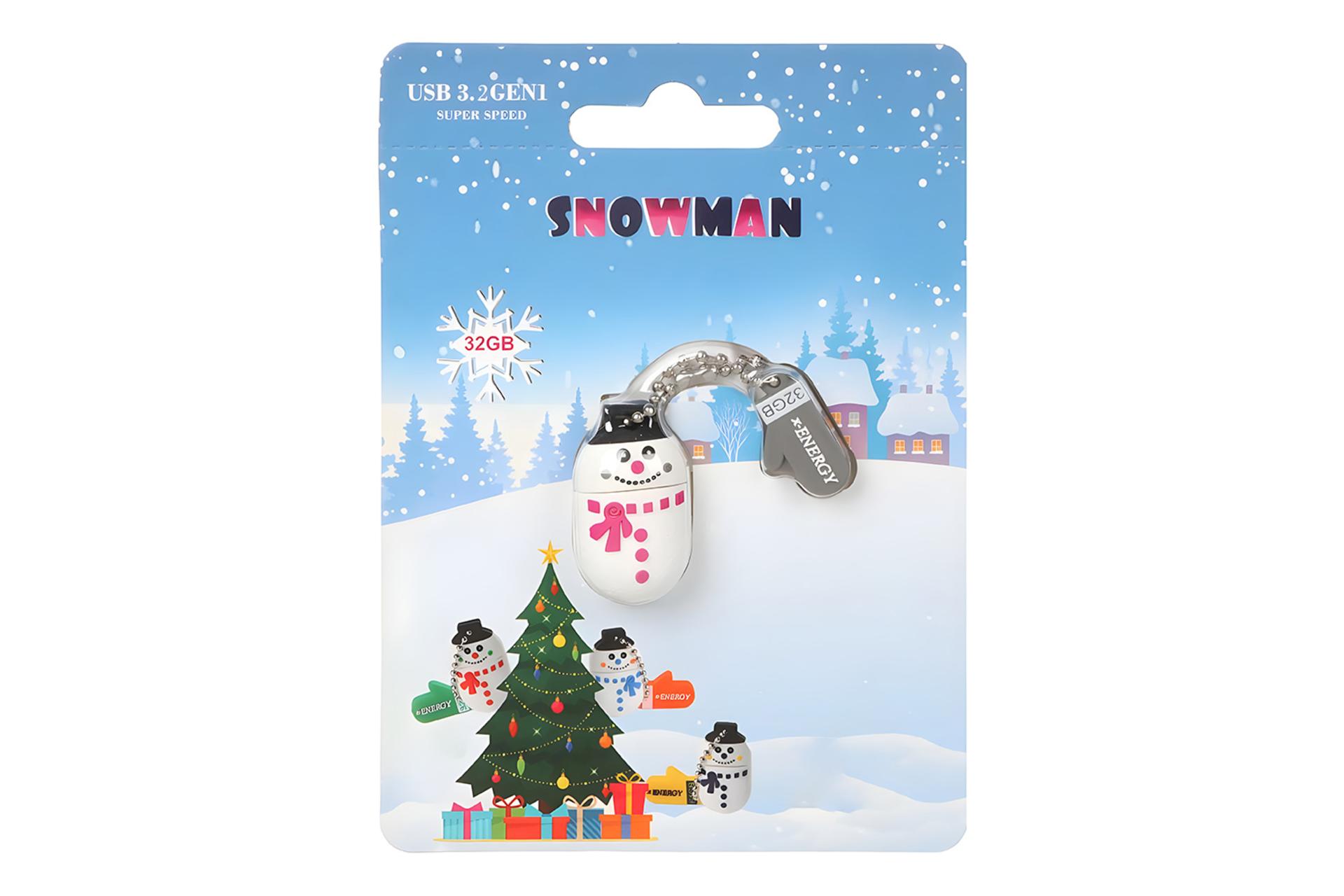 جعبه فلش مموری ایکس انرژی x-Energy Snowman 32GB USB 3.2