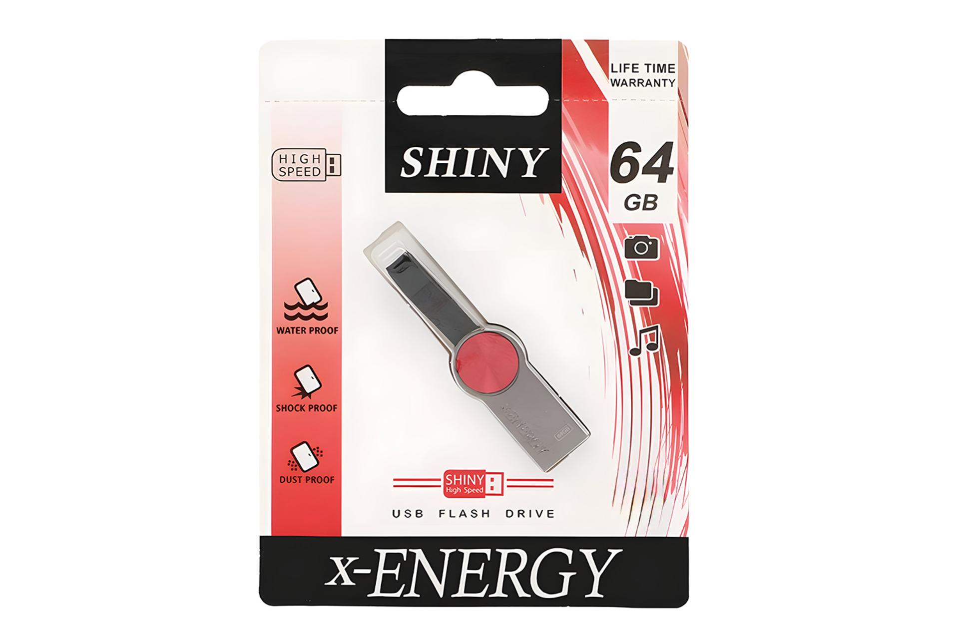 جعبه فلش مموری ایکس انرژی x-Energy SHINY 64GB USB 2.0