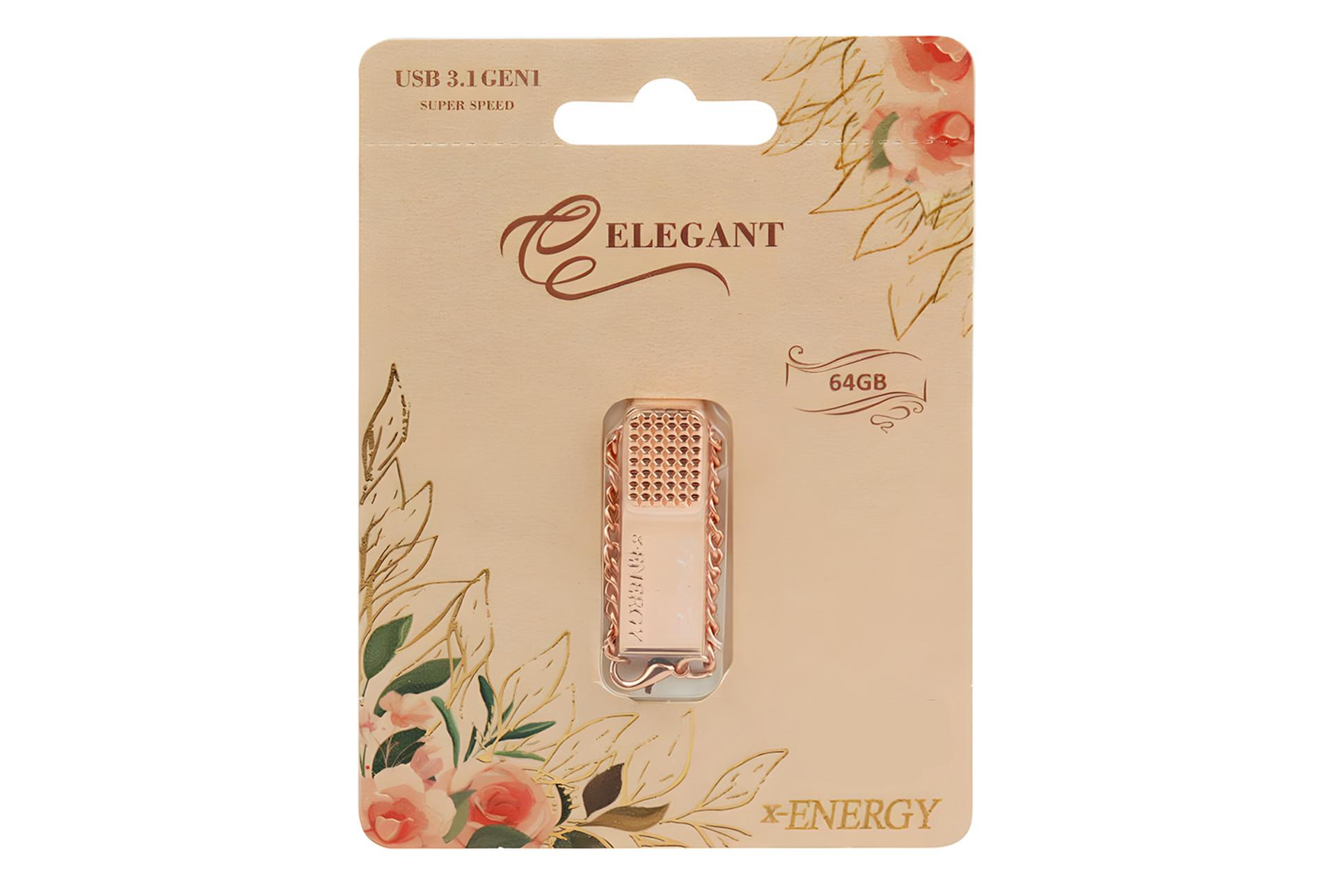 جعبه فلش مموری ایکس انرژی x-Energy ELEGANT 64GB USB 3.1