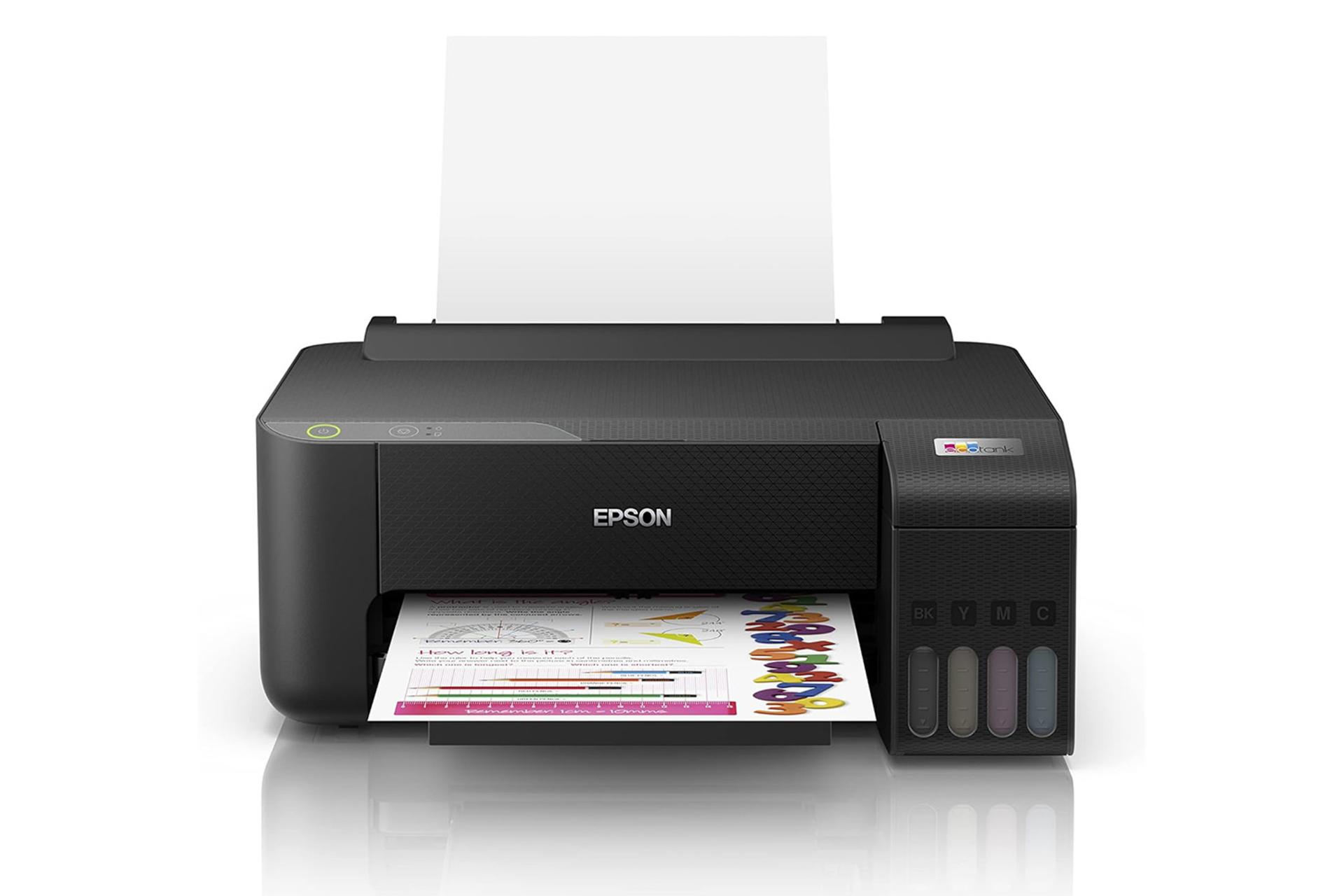 پرینتر اپسون Epson EcoTank L1210 نمای جلو در حال پرینت