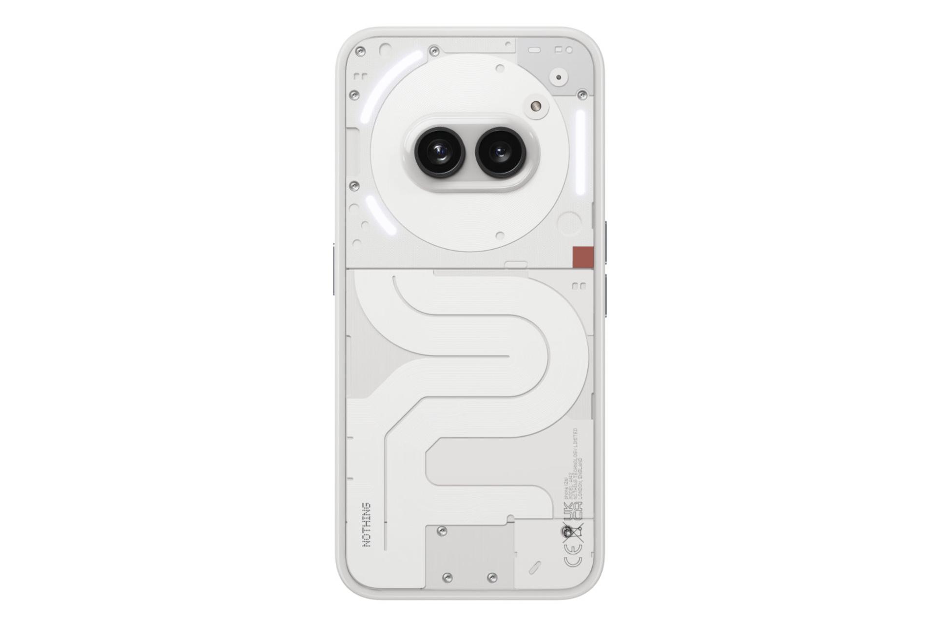 پنل پشت و چینش دوربین گوشی موبایل ناتینگ فون 2a شیری / Nothing Phone 2a