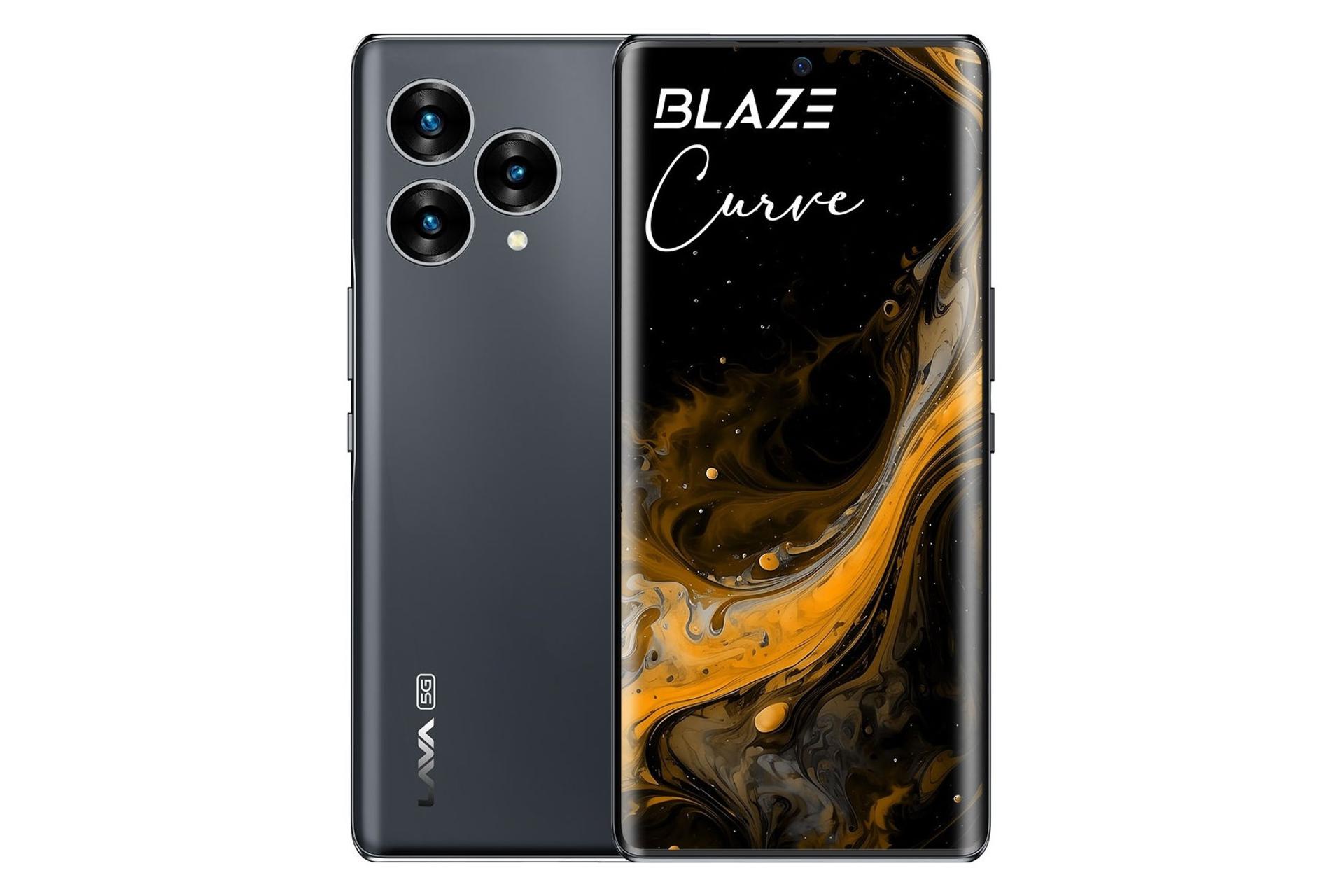 پنل جلو و پشت گوشی موبایل لاوا Lava Blaze Curve مشکی