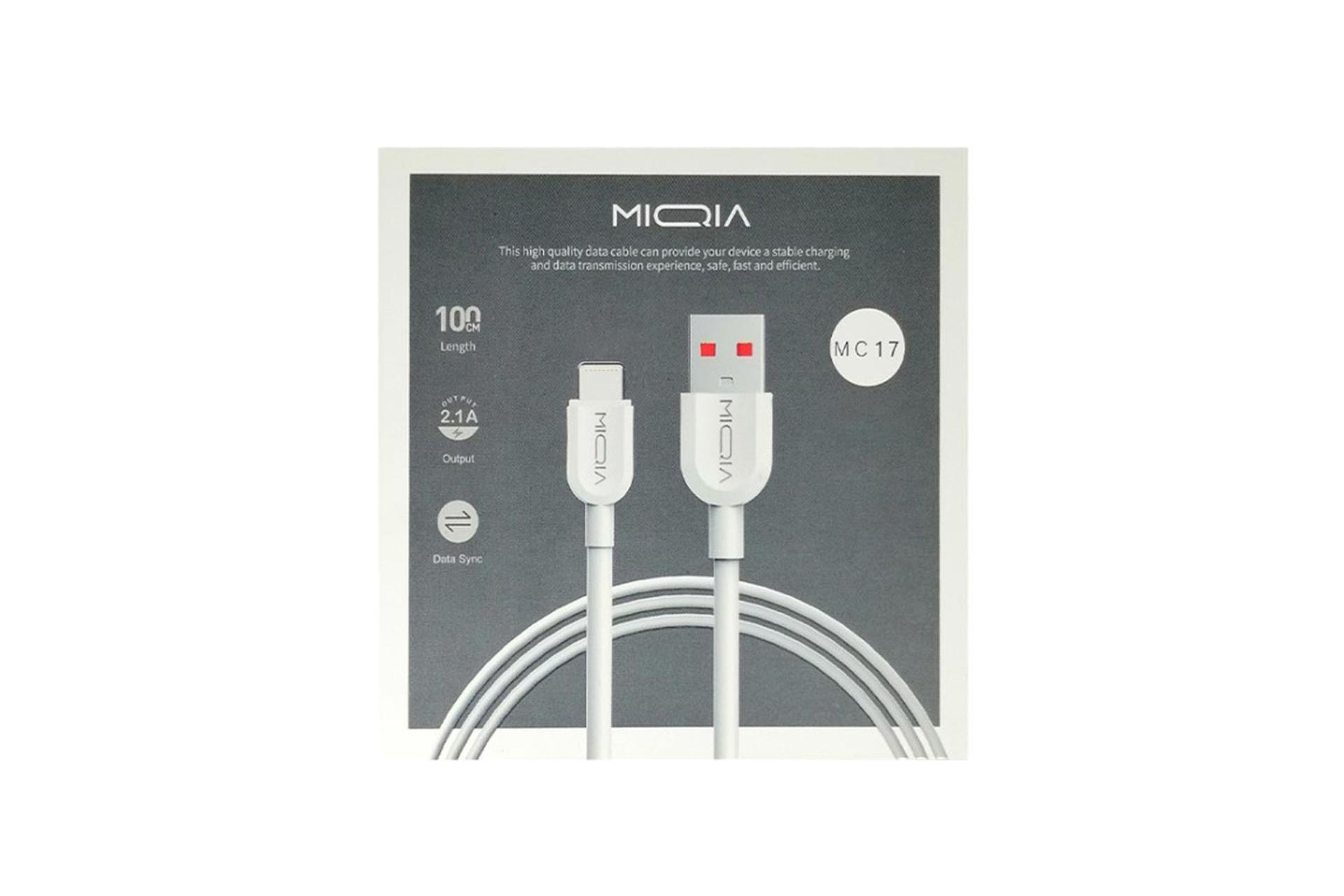 جعبه کابل شارژ USB میکیا Type-A به Type-C مدل MC17 با طول 1 متر