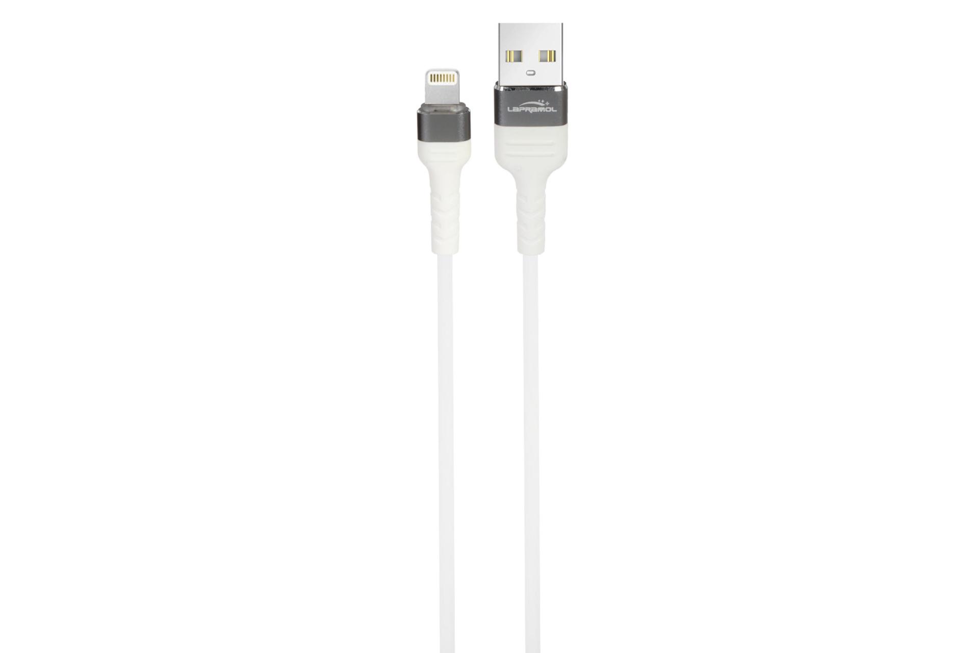 کابل شارژ USB لاپرامول Type-A به Lightning مدل LP-B13 با طول 1 متر