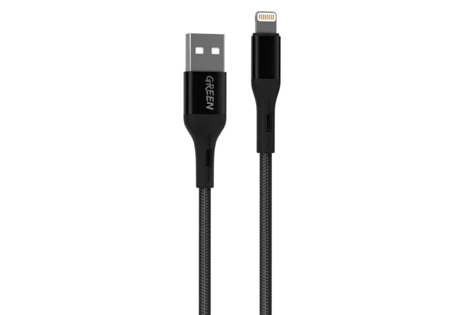 کابل شارژ USB گرین لیون Type-A به Lightning مدل Braided با طول 1.2 متر