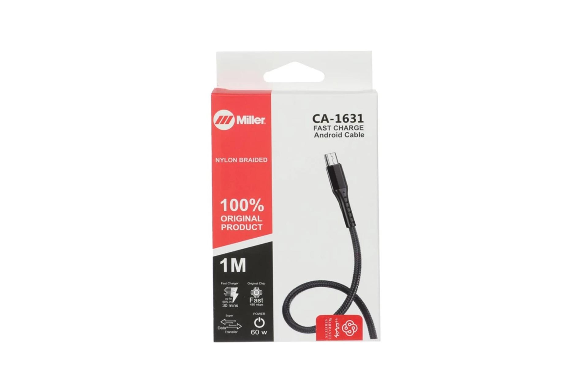 کابل شارژ USB میلر Type-A به Micro-USB مدل CA-1631 با طول 1 متر