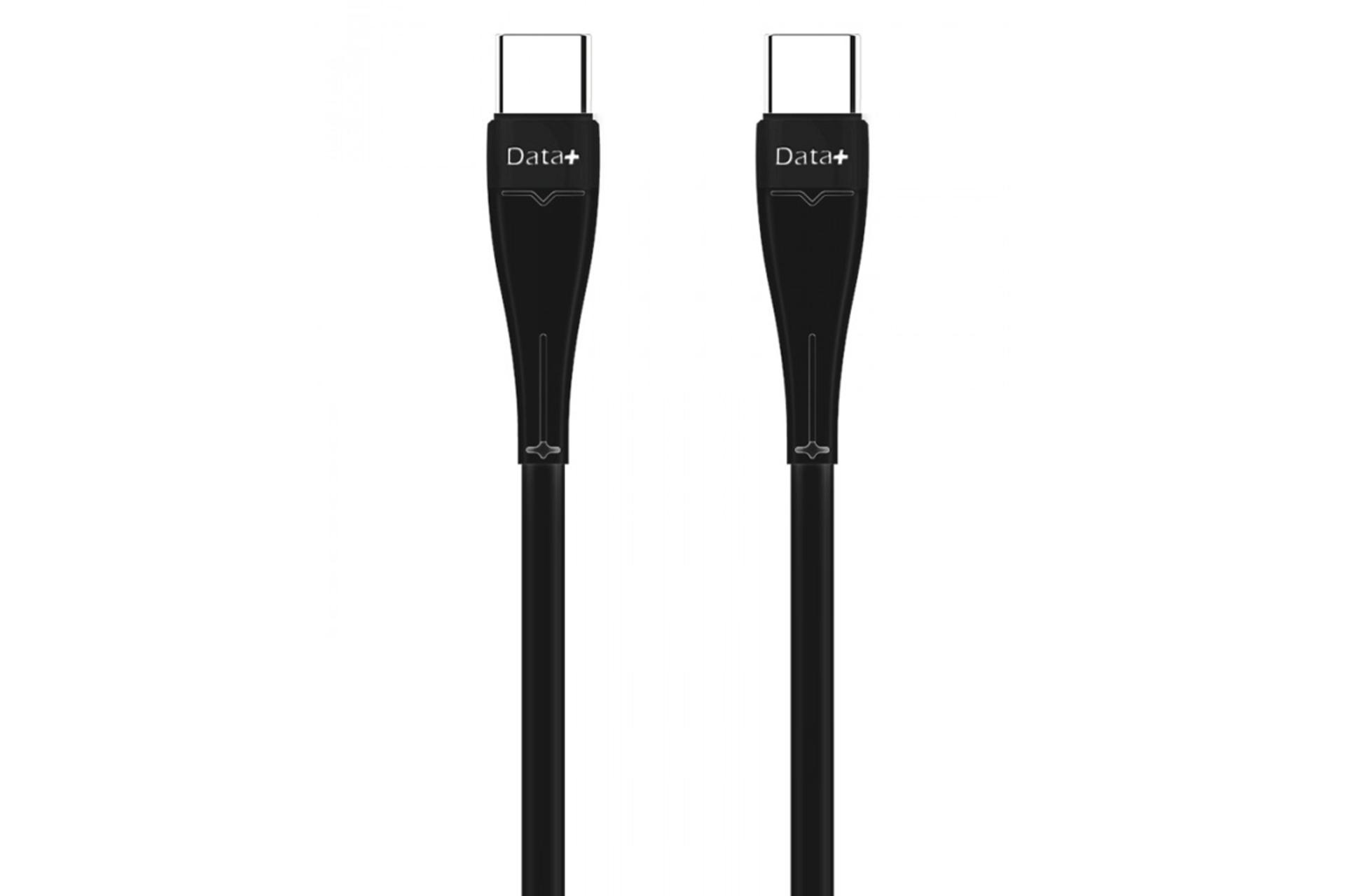 کابل شارژ USB دیتاپلاس Type-C به Type-C مدل DP33 با طول 1 متر رنگ مشکی