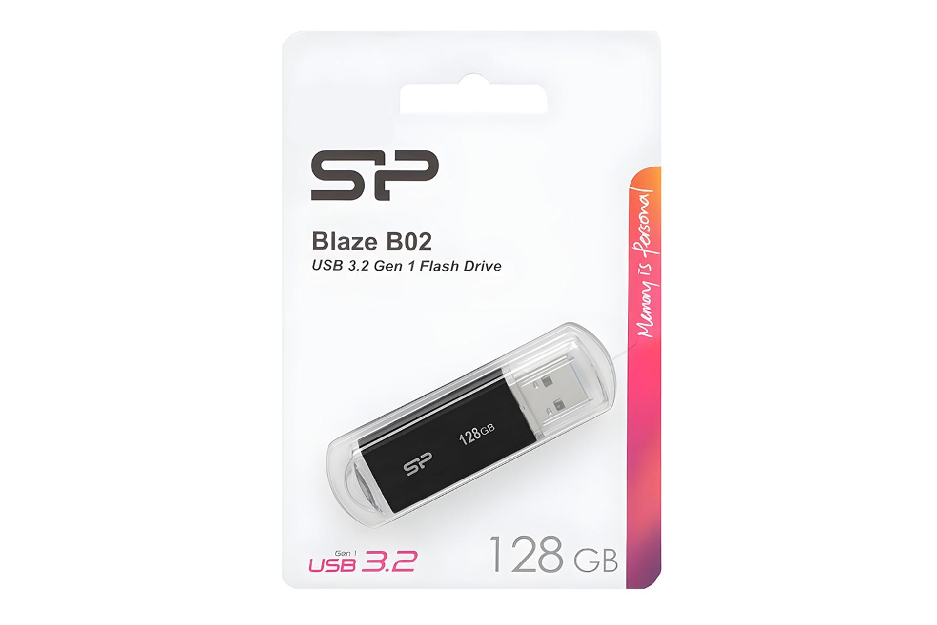 جعبه فلش مموری سیلیکون پاور Silicon Power Blaze B02 128GB USB 3.2